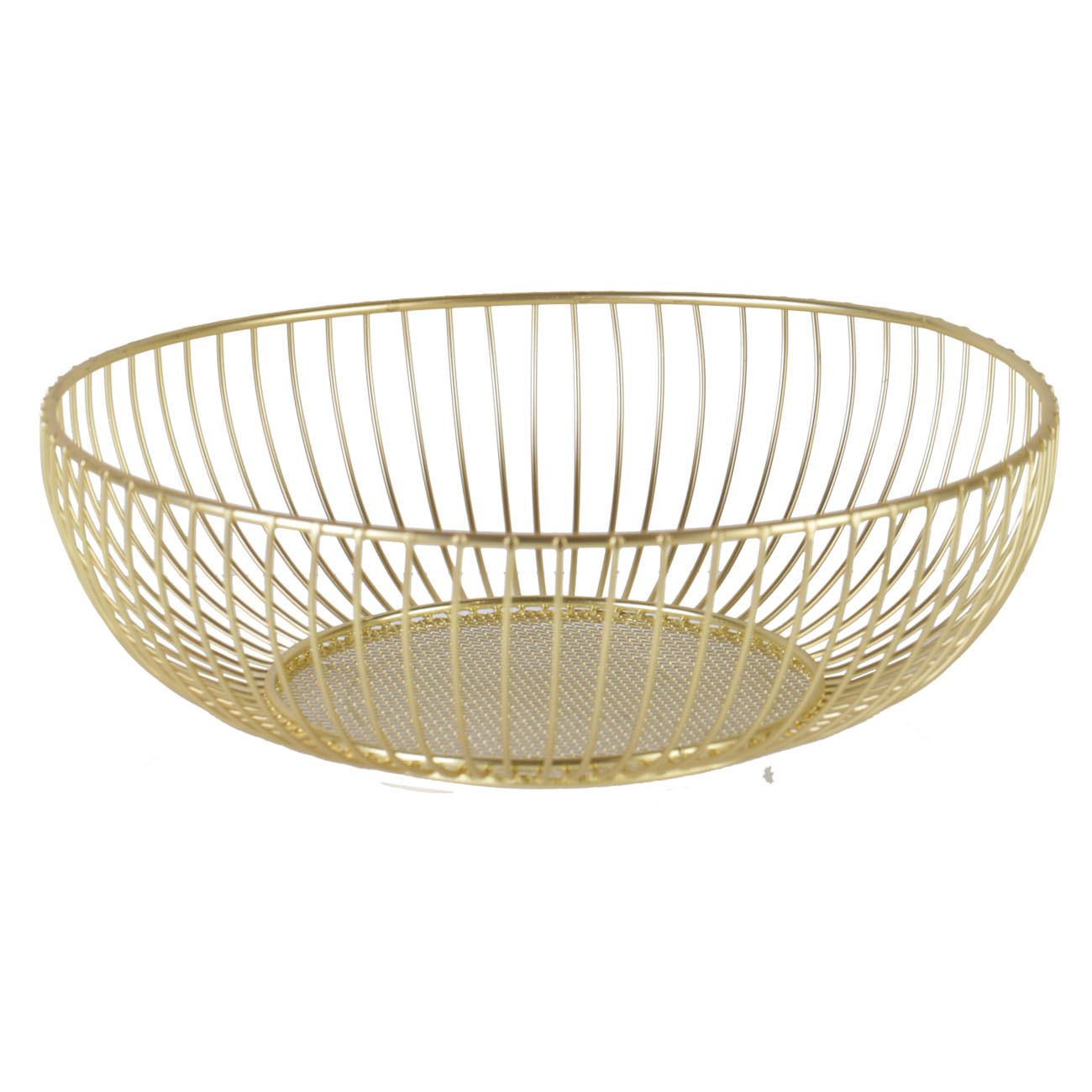 Жеміс себеті, 25 см, металл, алтын, Twist gold, image-0