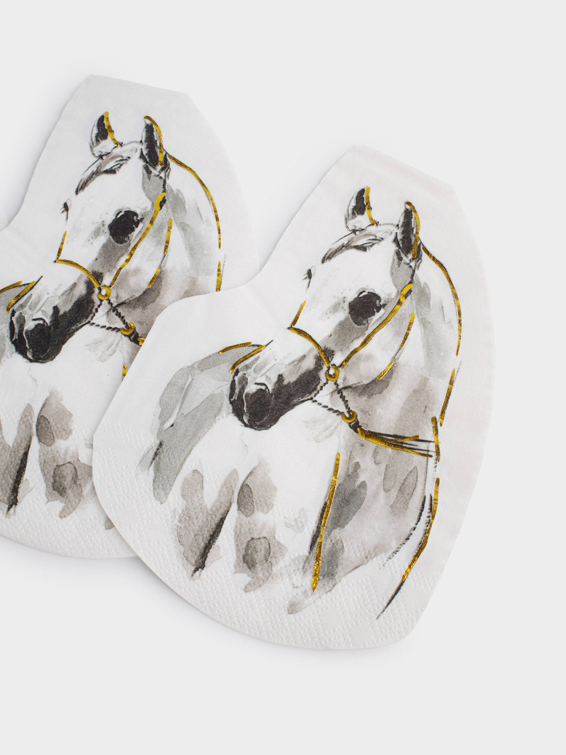 Қағаз майлықтар, 21х30 см, 20 дана, пішінді, ақ, Жылқы, Horse sketch, image-3