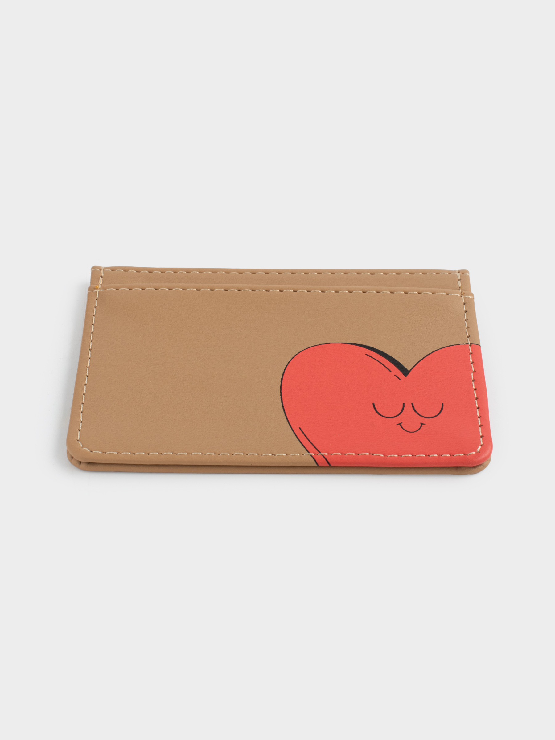 Картхолдер, 10х7 см, полиуретан, коричневый, Сердце, Heart accessory, image-2