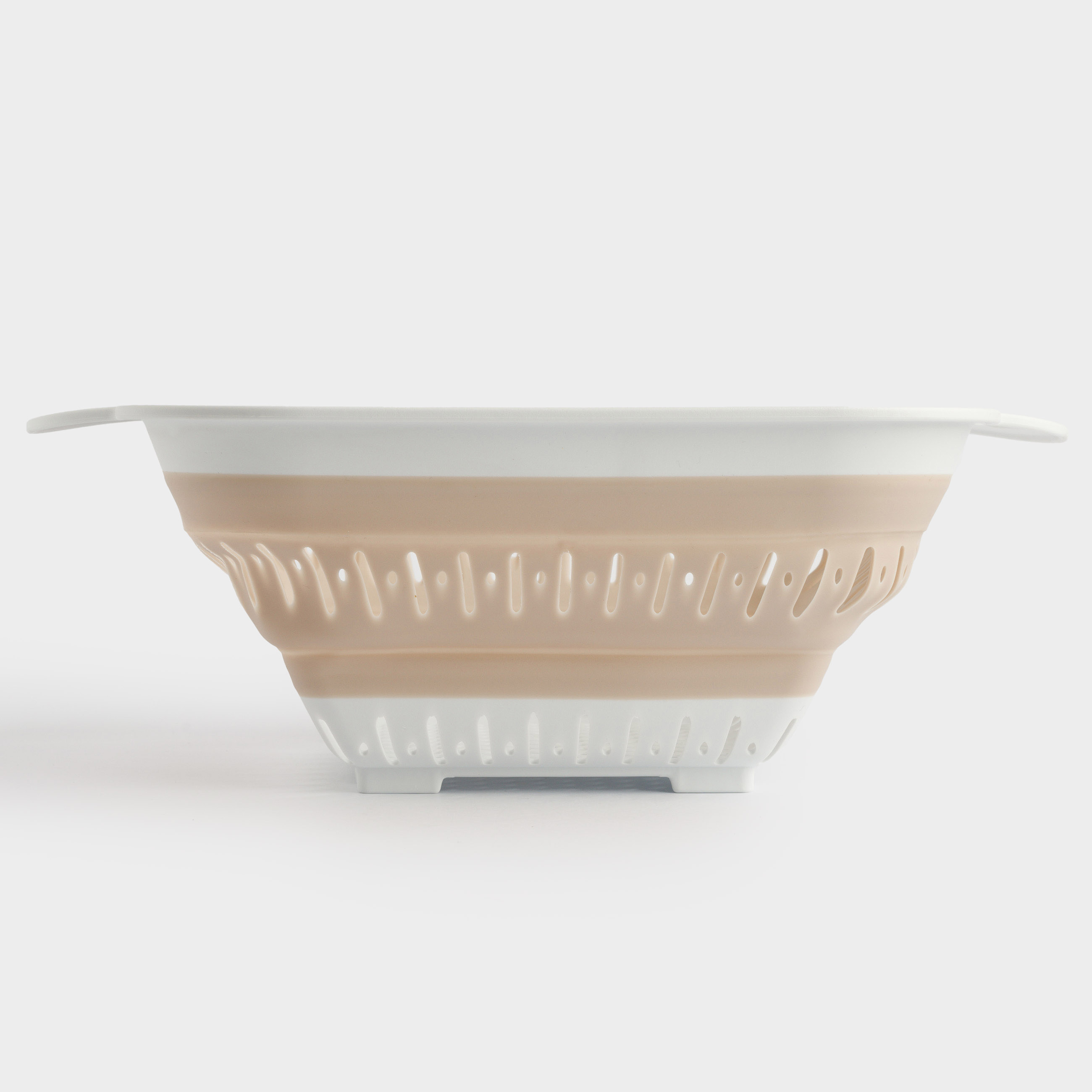Дуршлаг, 22х22 см, складной, пластик/резина, квадратный, бежевый, Foldaway, image-1