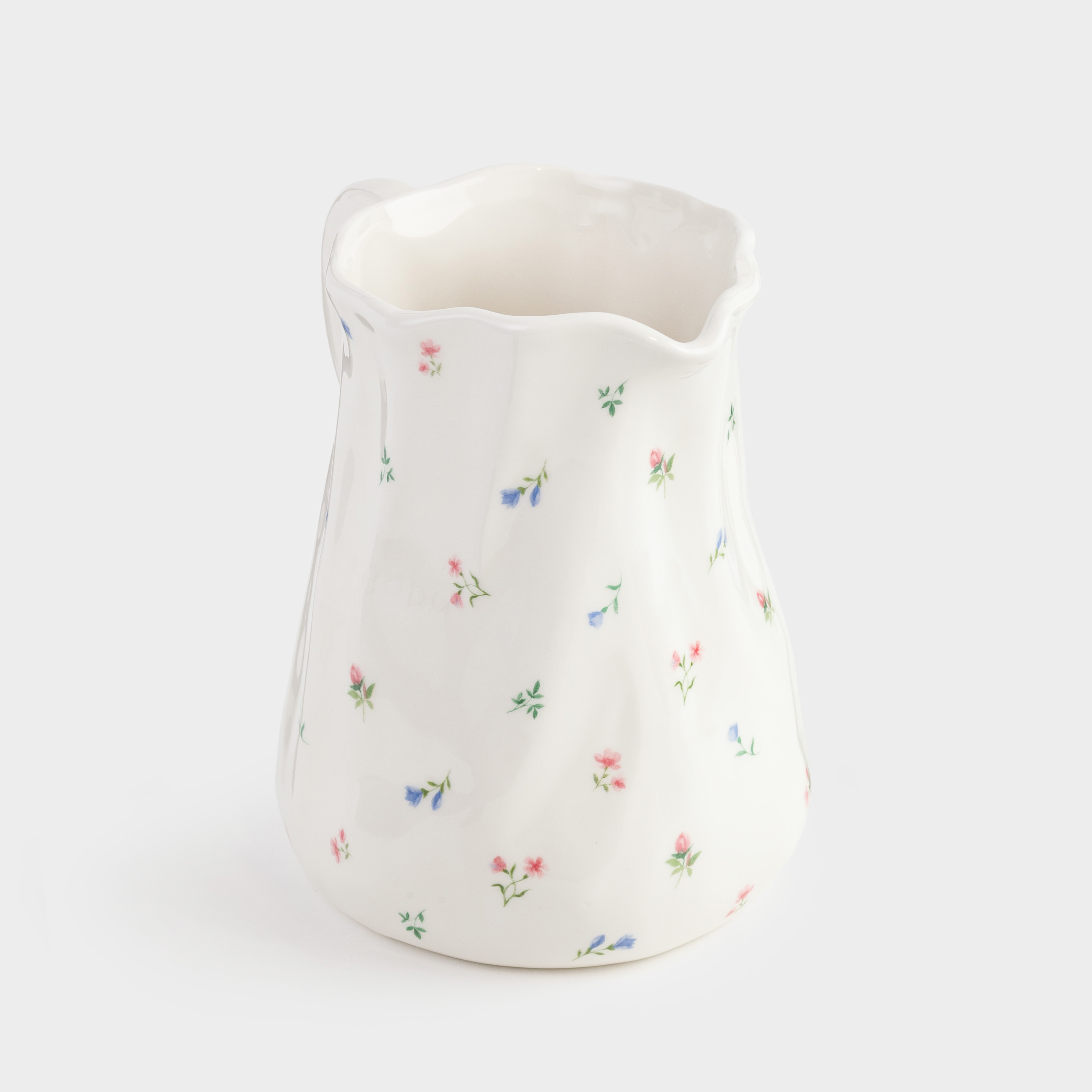 Кувшин, 1,6 л, керамика, молочный, Цветы, El flora, image-4
