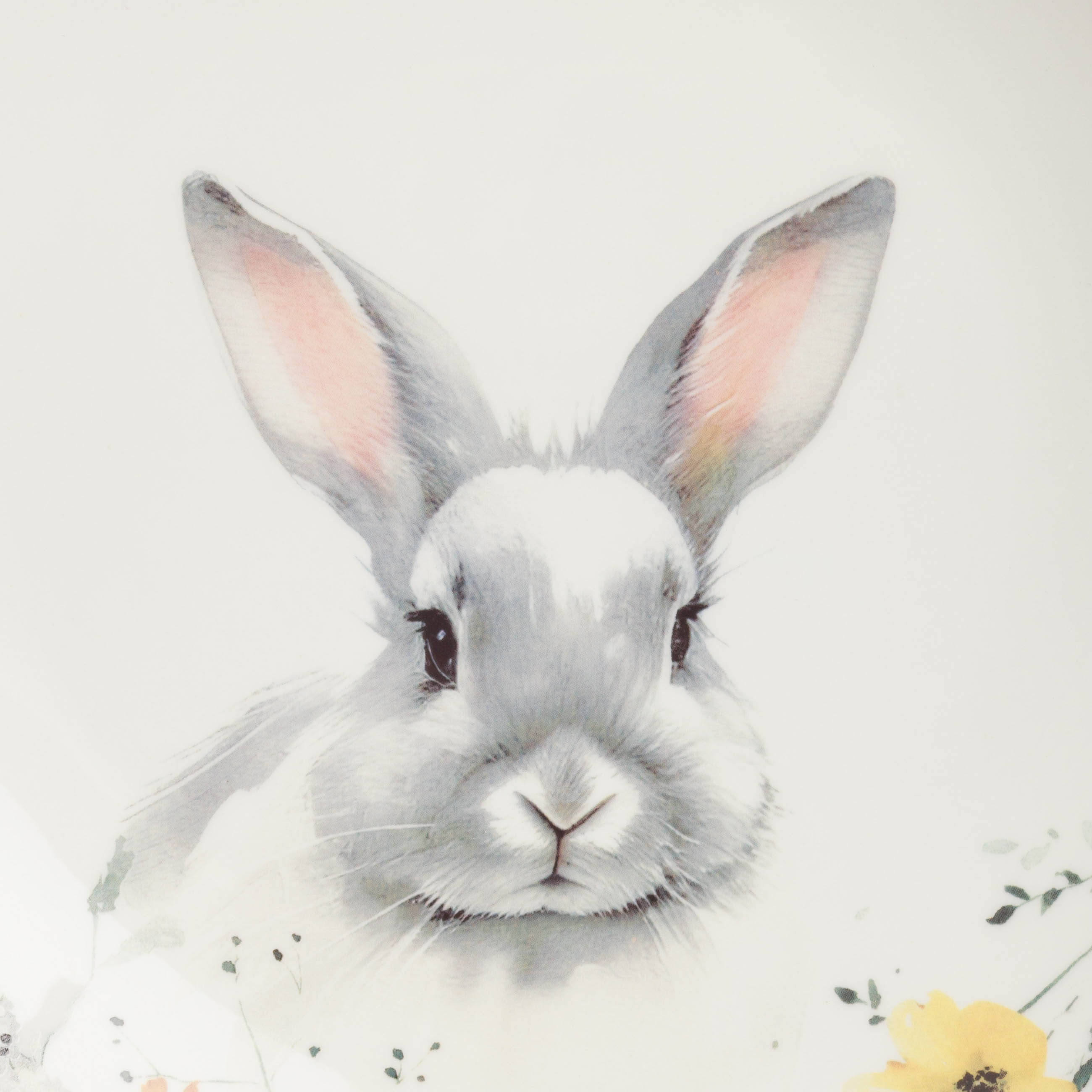Тарелка закусочная, 23 см, фарфор N, белая, Кролик в цветах, Easter, image-2
