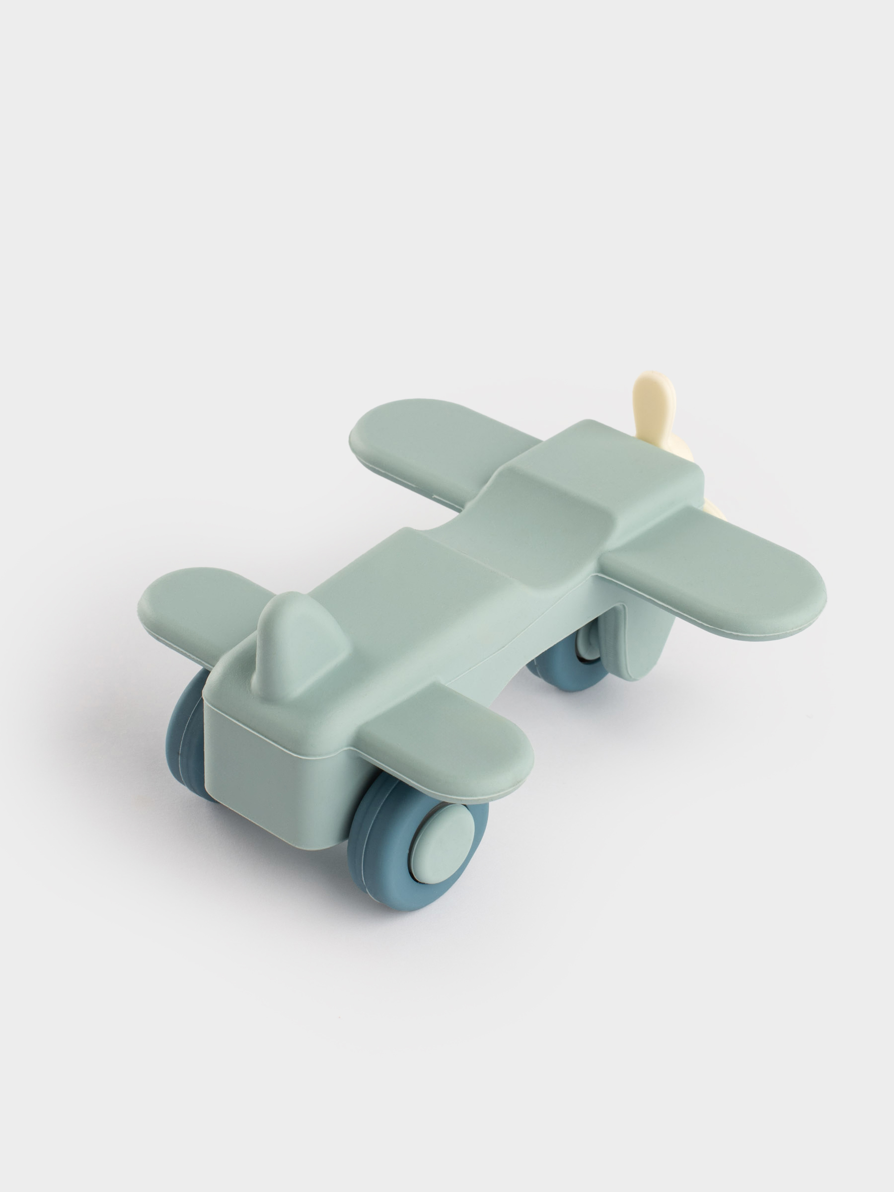 Игрушка, 11х5 см, силикон, голубая, Самолет, Kiddy, image-3