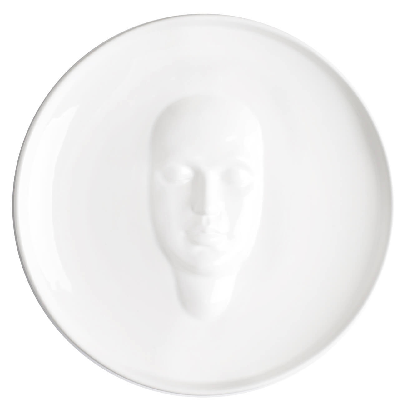 Блюдо, 24 см, керамика, белое, Лицо, Face изображение № 1