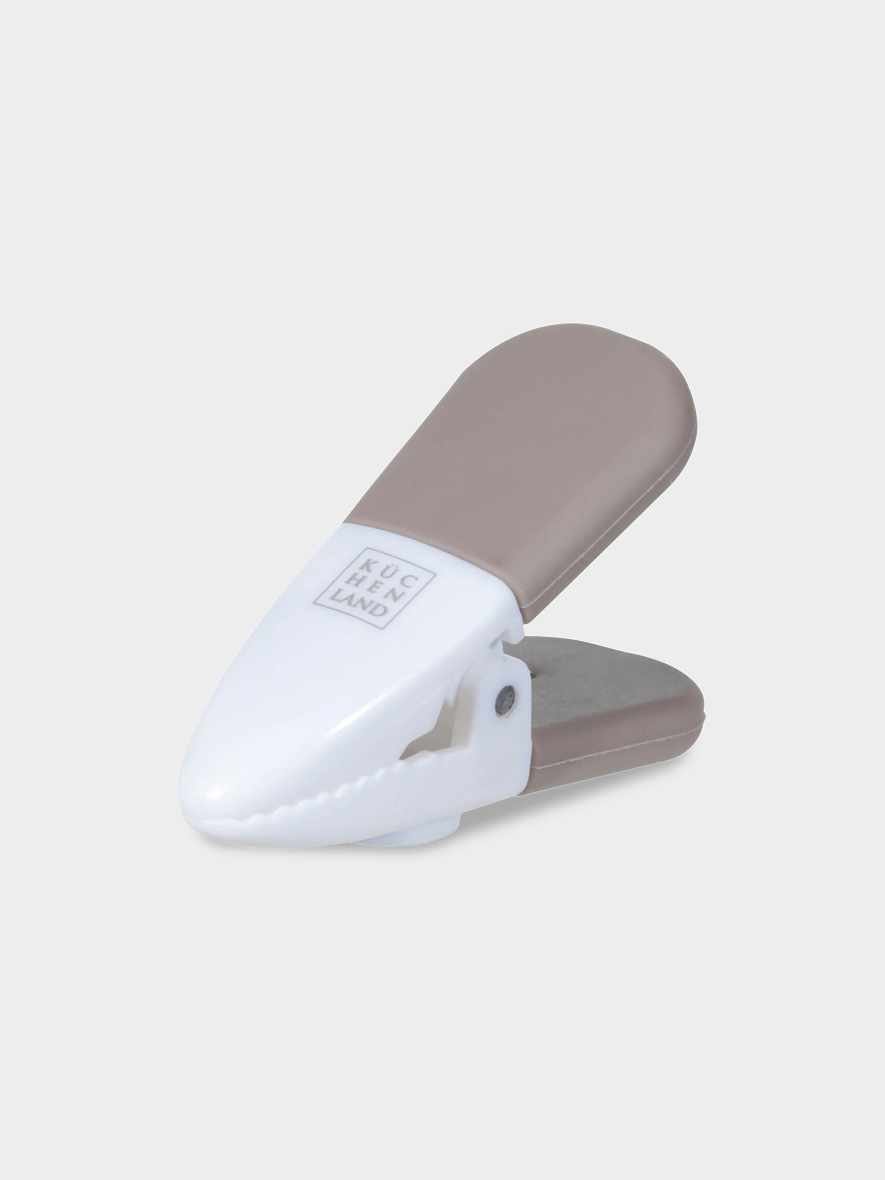 Прищепка для записок, 6 см, с магнитом, пластик, коричневая, Soft Kitchen