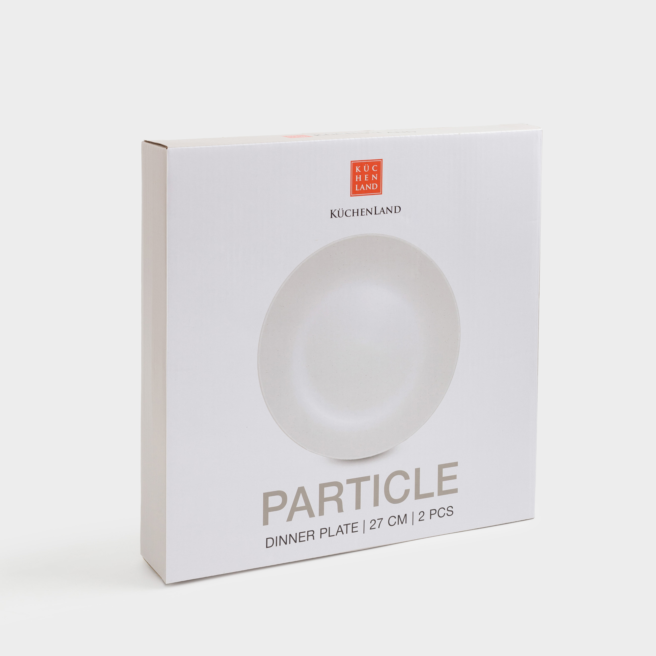 Тарелка обеденная, 27 см, 2 шт, керамика, молочная, в крапинку, Particle, image-5