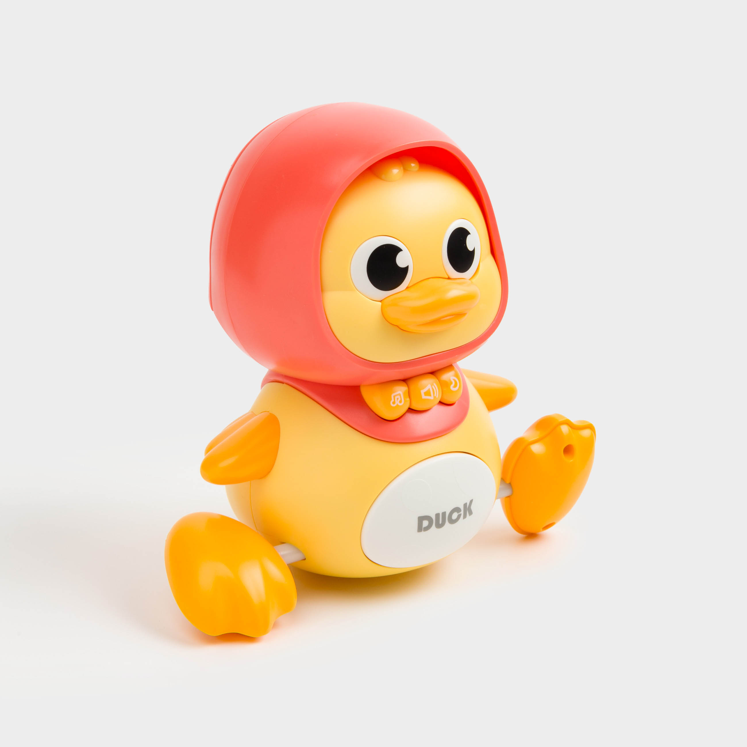 Игрушка развивающая, магнитная, 14 см, музыкальная, с подсветкой, пластик, желтая, Утка, Duck yellow, image-1