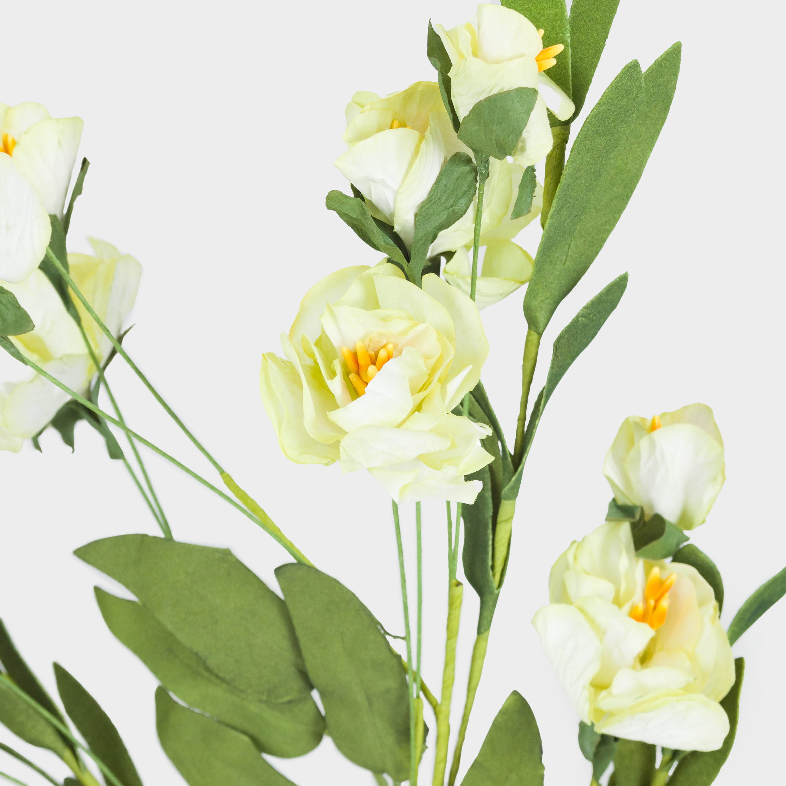 Ветка декоративная, 80 см, бумага/пенопласт, Желтые бутоны, Flower garden, image-2