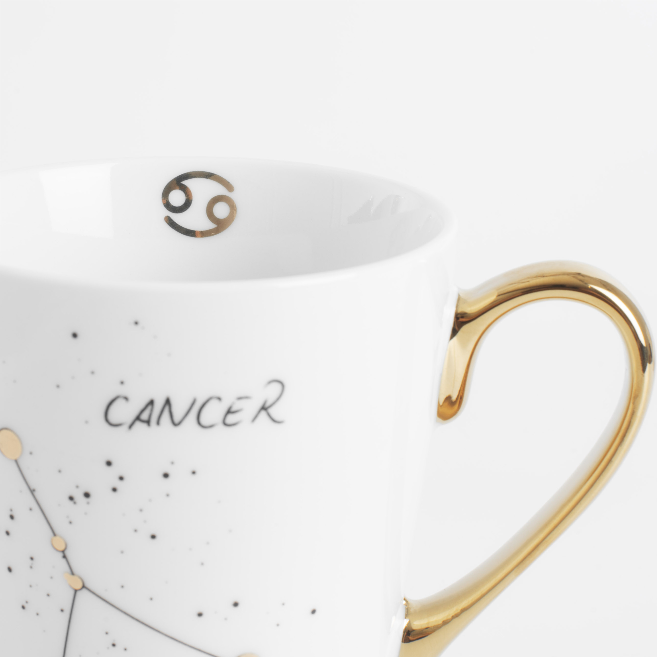 Кружка, 400 мл, фарфор N, молочно-золотистая, Рак, Zodiac, image-3