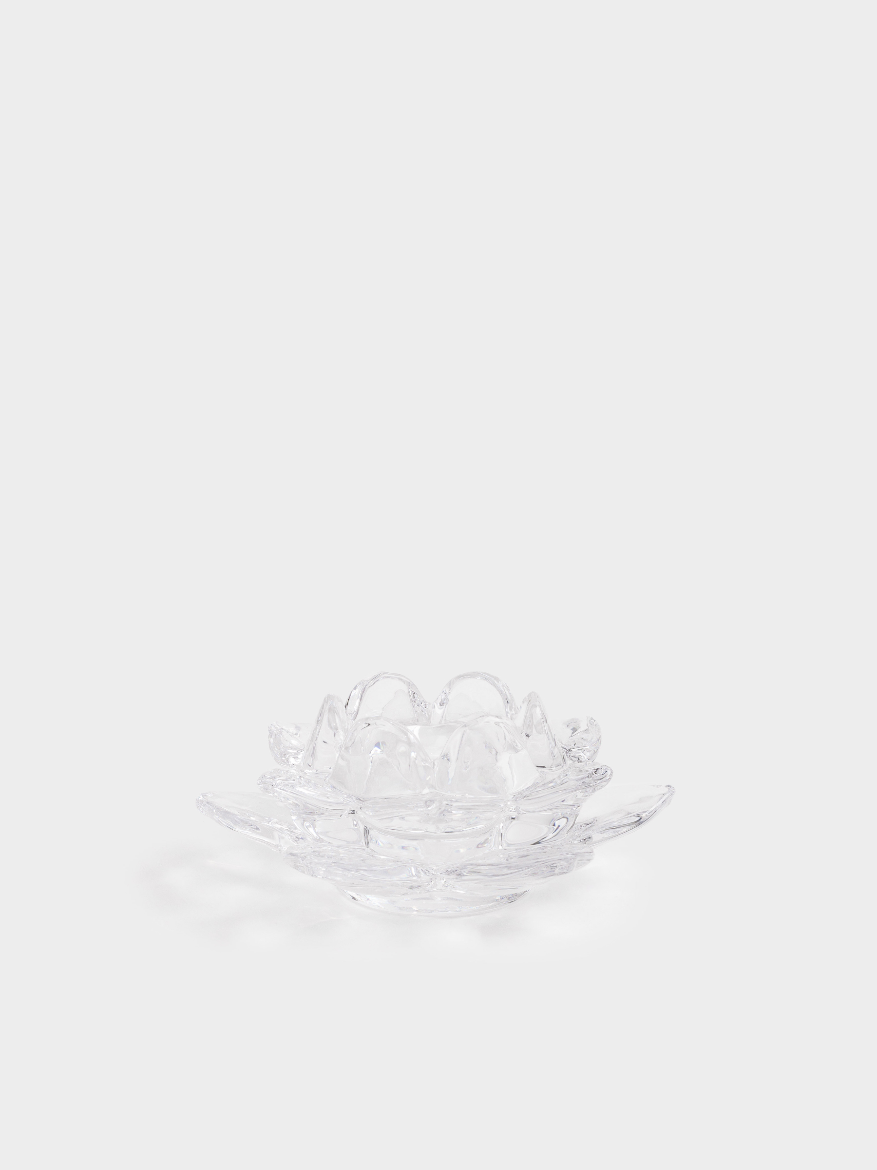 Шам ұстағыш, 12 см, шайға/жұқа шамға арналған, шыны, Лотос, Lotus