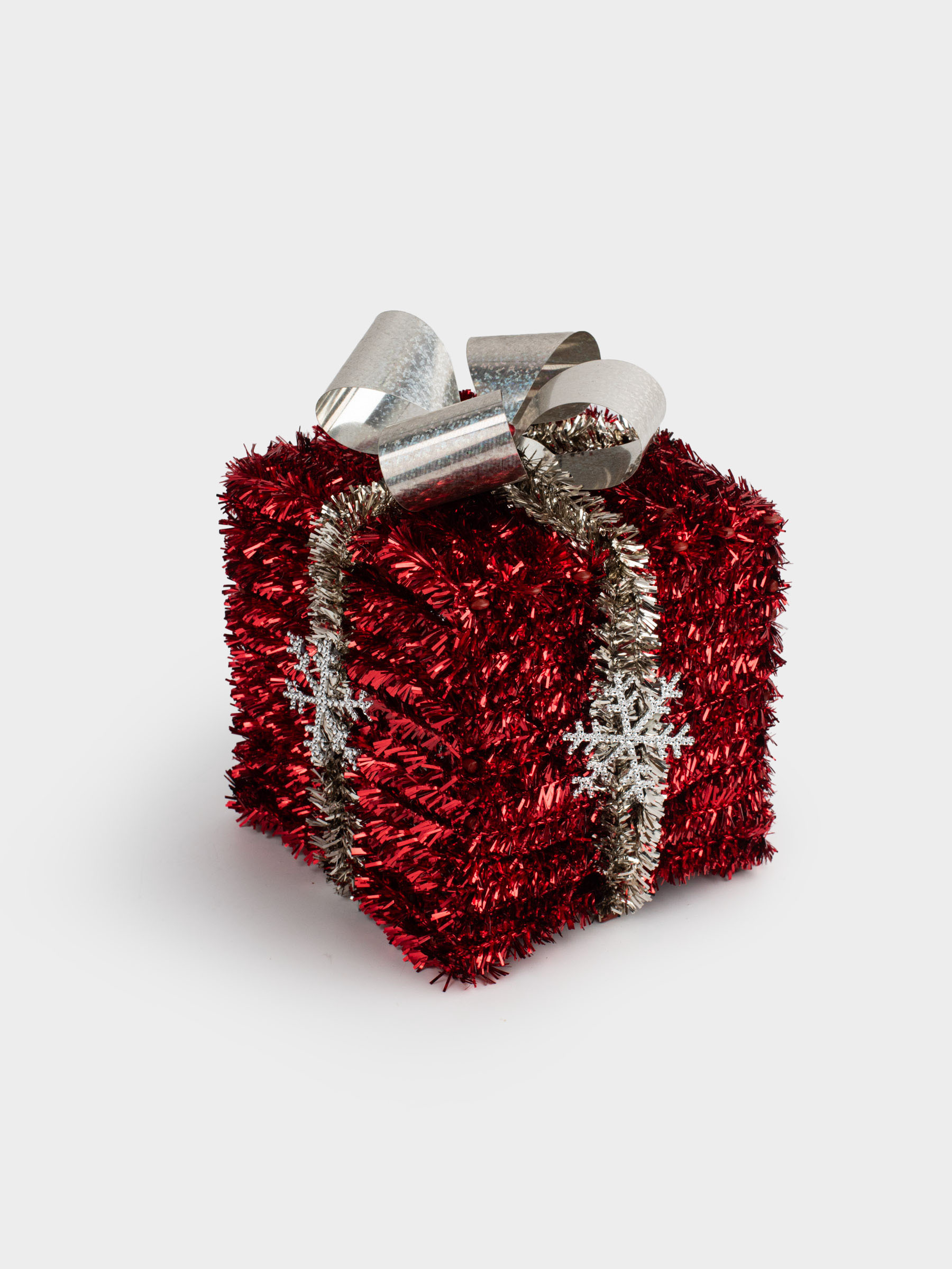 Мүсінше, 15 см, шырша жылтырағы/пластик, қызыл, Сыйлық, Tinsel decor, image-5