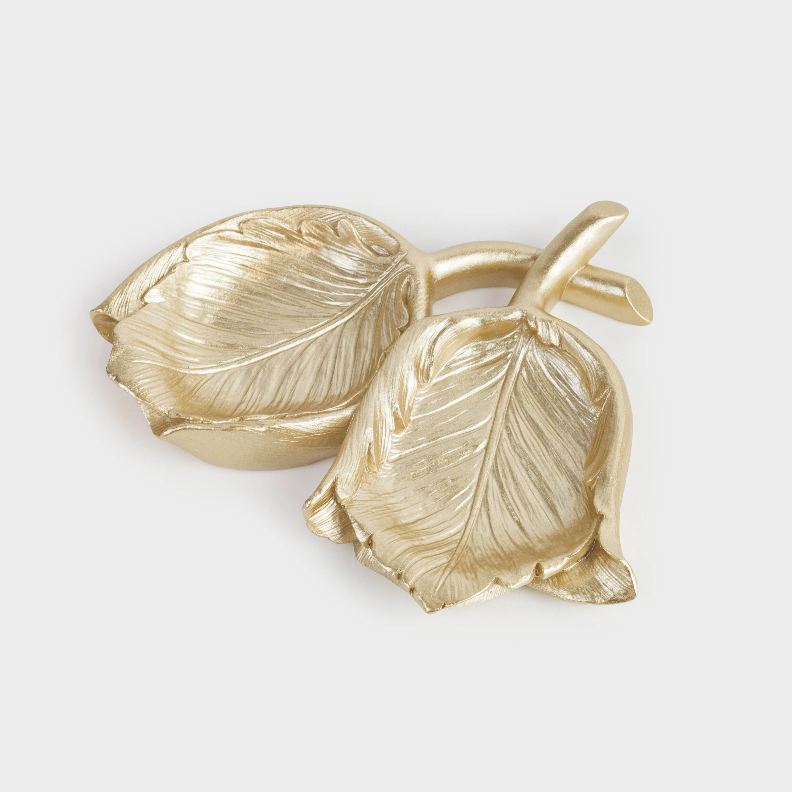 Сәндік ыдыс, 18х16 см, полирезин, алтын, Қызғалдақтар, Fantastic gold, image-0