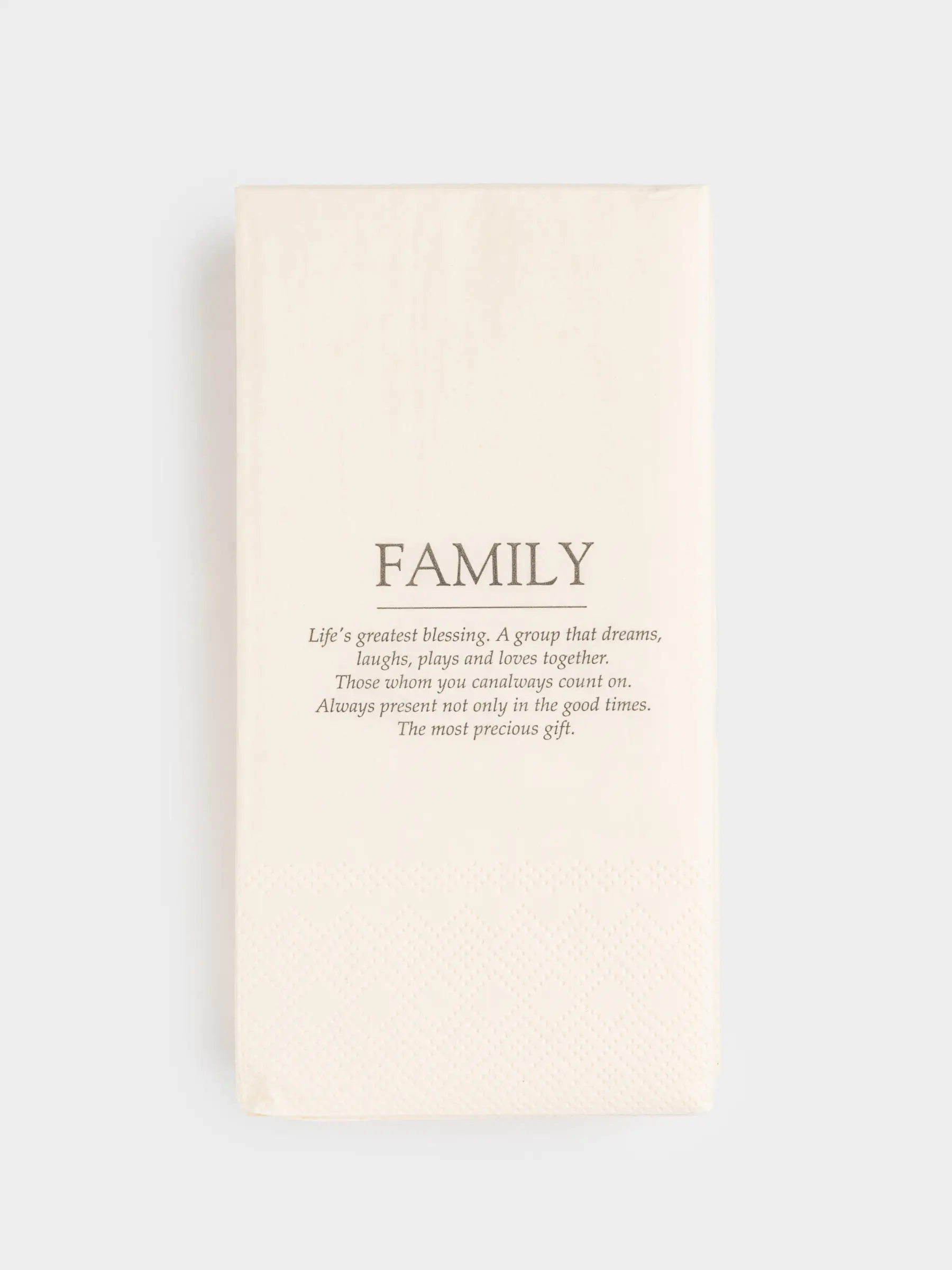Қағаз майлықтар, 33х33 см, 20 дана, тікбұрышты, ақ, Family, Course