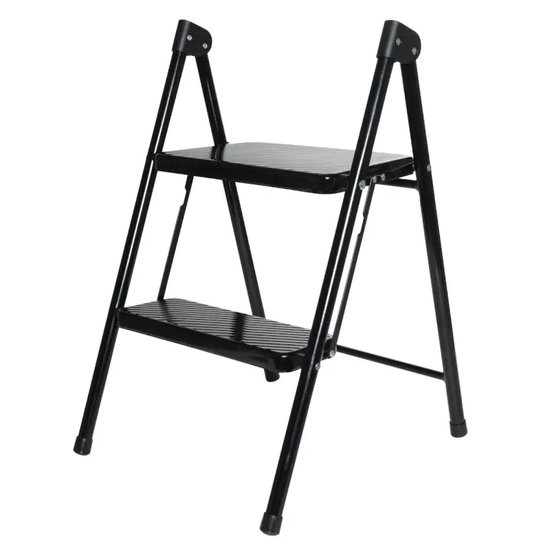 Стремянка, 63х47 см, 2 ступеньки, сталь/пластик, черная, Compact black ,image-0