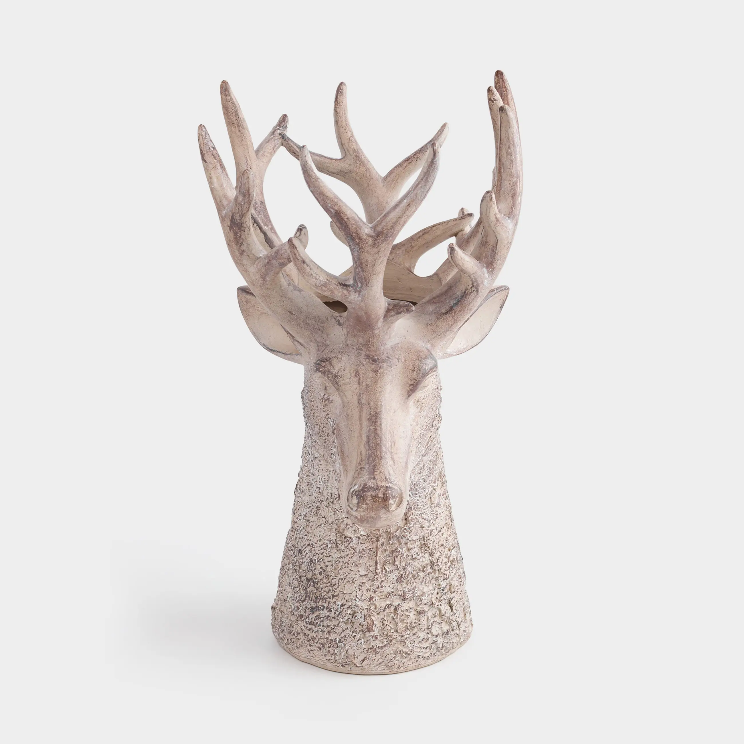 Сәндік ваза, 40 см, полирезин, қоңыр, Бұғы басы, Deer