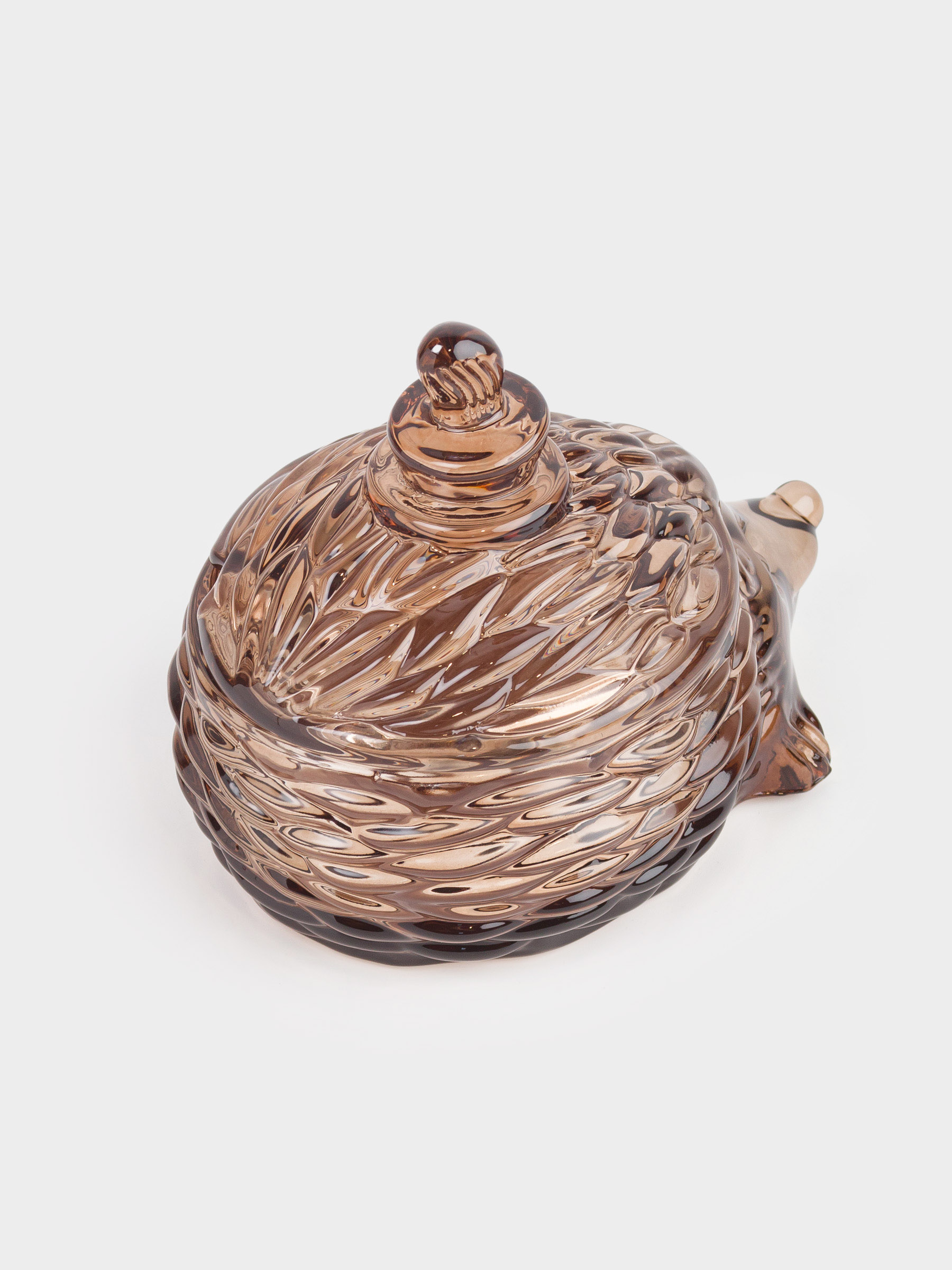 Сақтау ыдысы, 12х16 см, 130 мл, шыны Р, қоңыр, Саңырауқұлағы бар кірпі, Forest fantasy, image-1