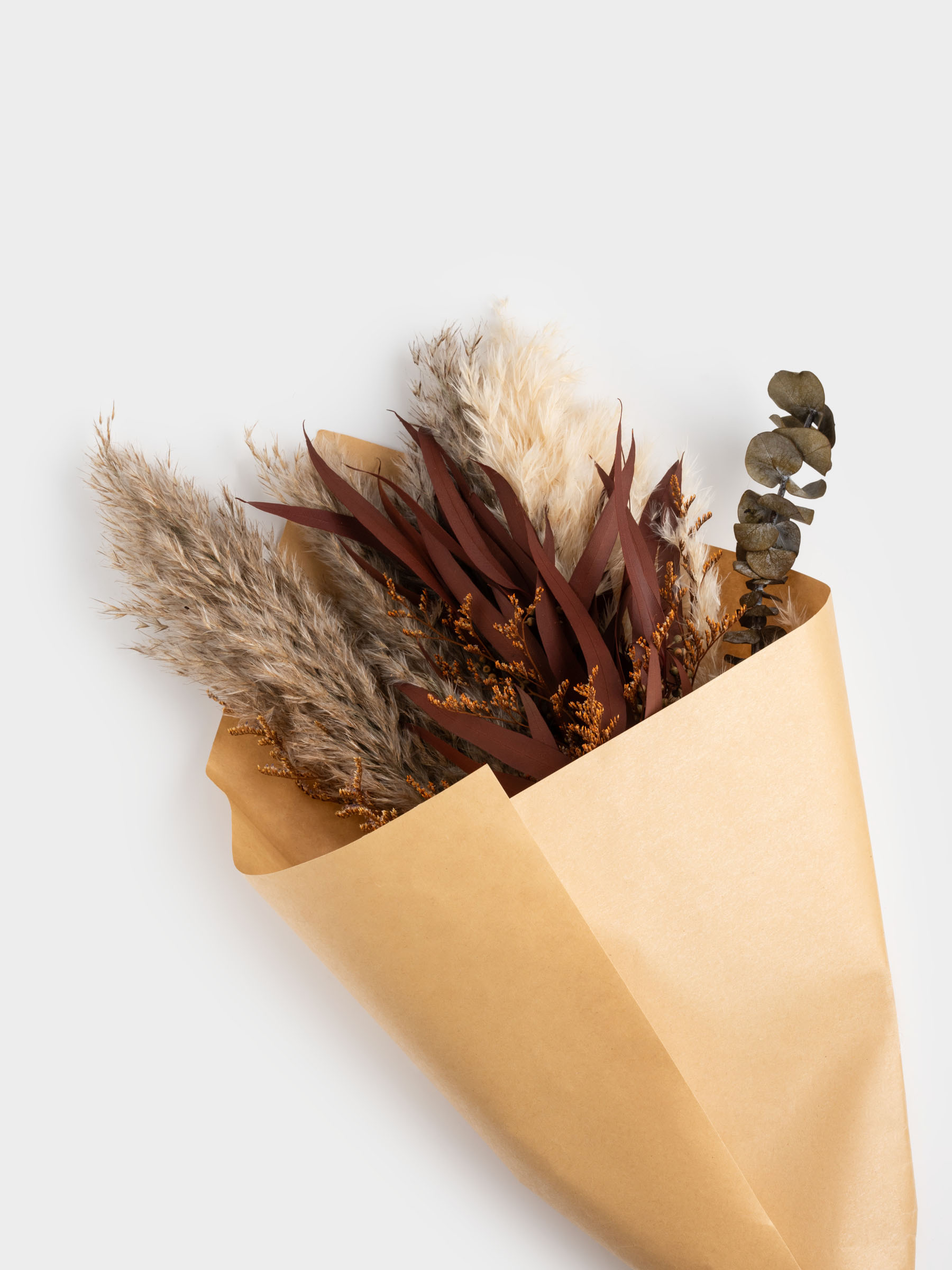 Букет декоративный, 48 см, сухоцветы, Разнотравье, Dried flower, image-1