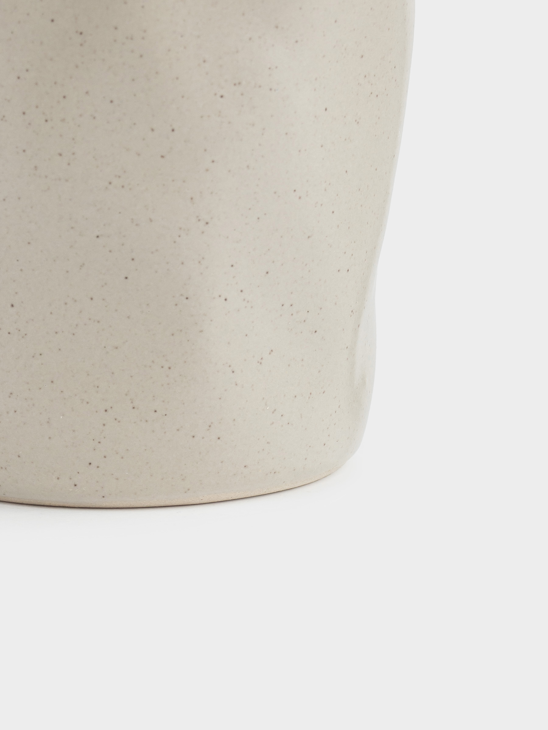 Стақан, 10 см, 300 мл, керамика, сарғылт-қоңыр, Мыжылған әсер, Crumple creme, image-3