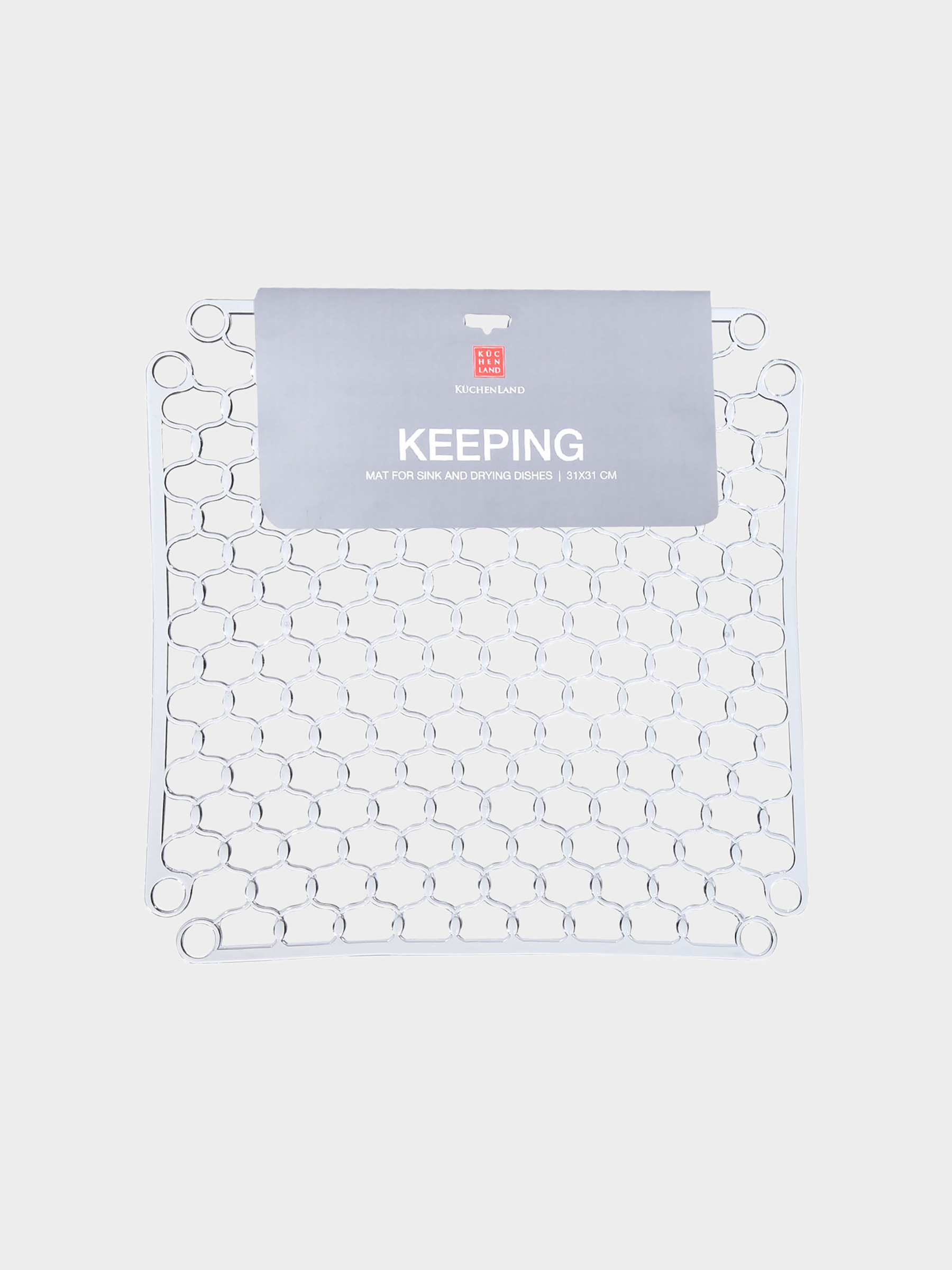 Ас үйге арналған раковина төсеніші, 31х31 см, ПВХ, шаршы, Keeping, image-1