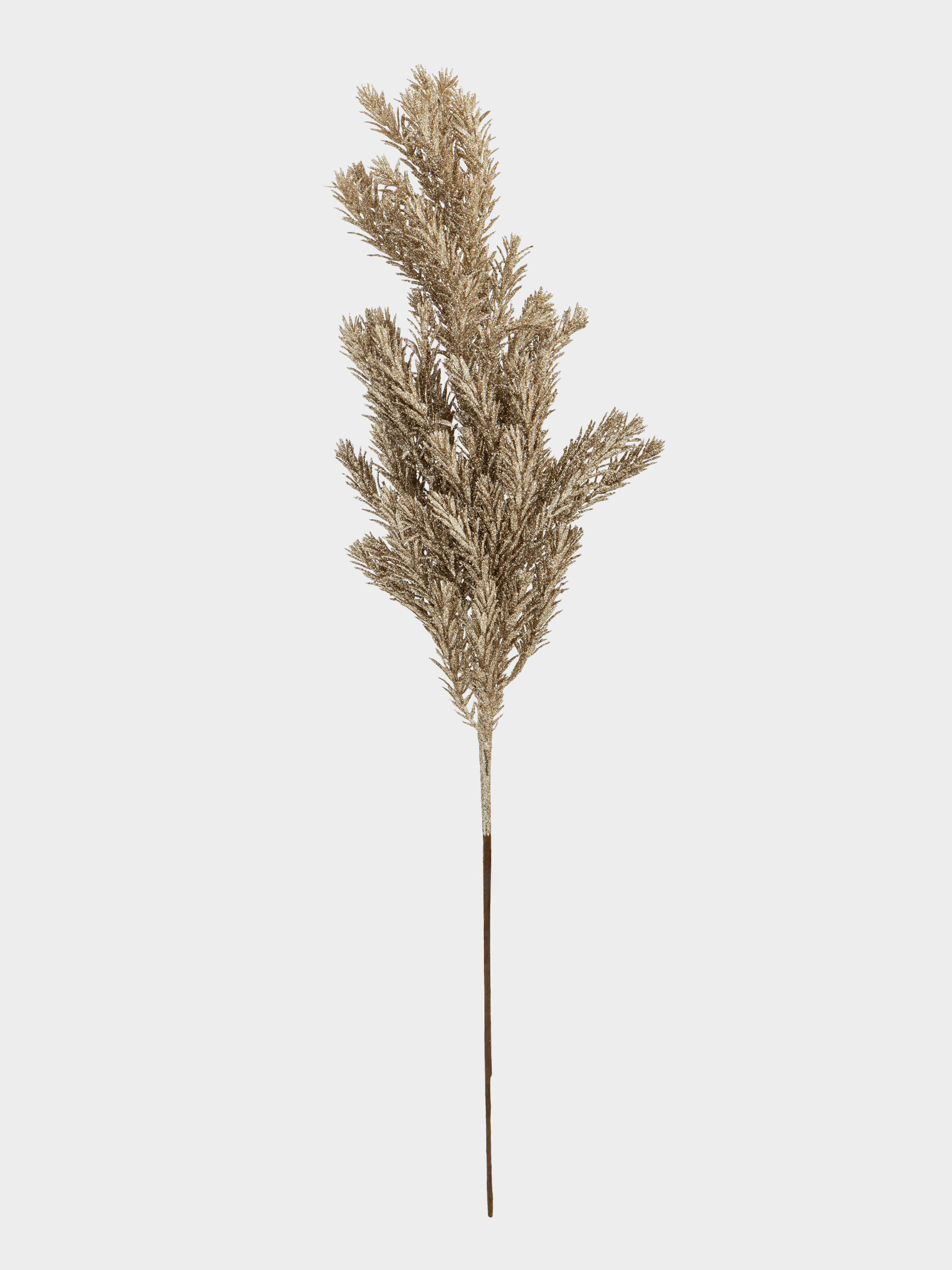Ветка декоративная, 60 см, пластик, шампань, Хвоя, Conifer champagne, image-0