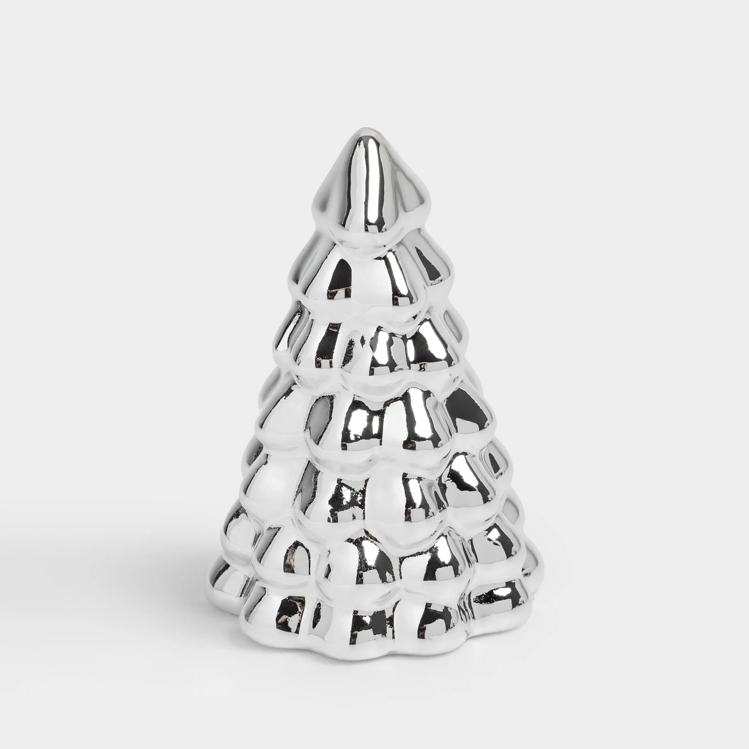 Мүсінше, 6 см, фарфор P, күміс, Шырша, Silver style