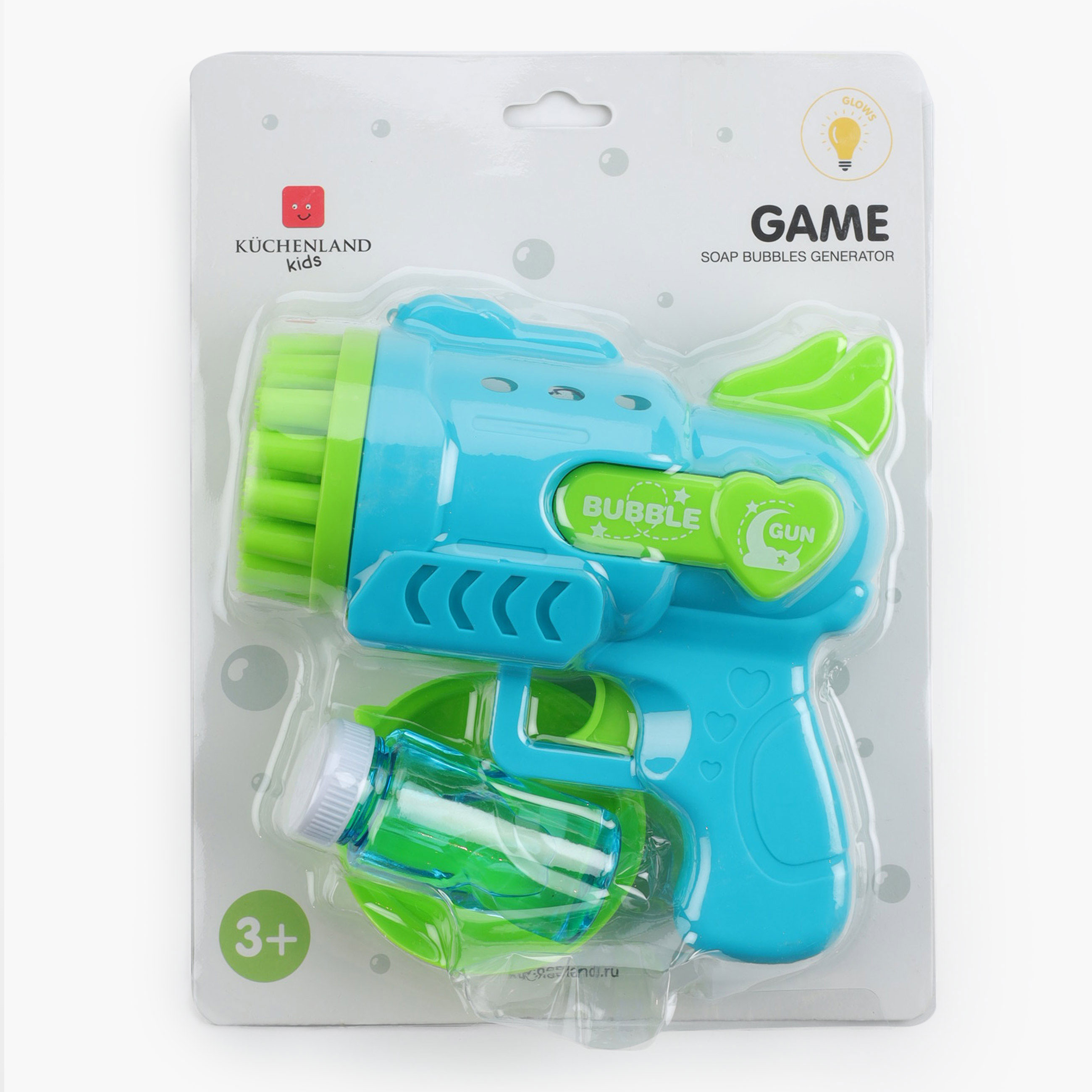 Көпіршікті Генератор, 17 см, жарықтандырылған, пластик, Жасыл, Game, image-4