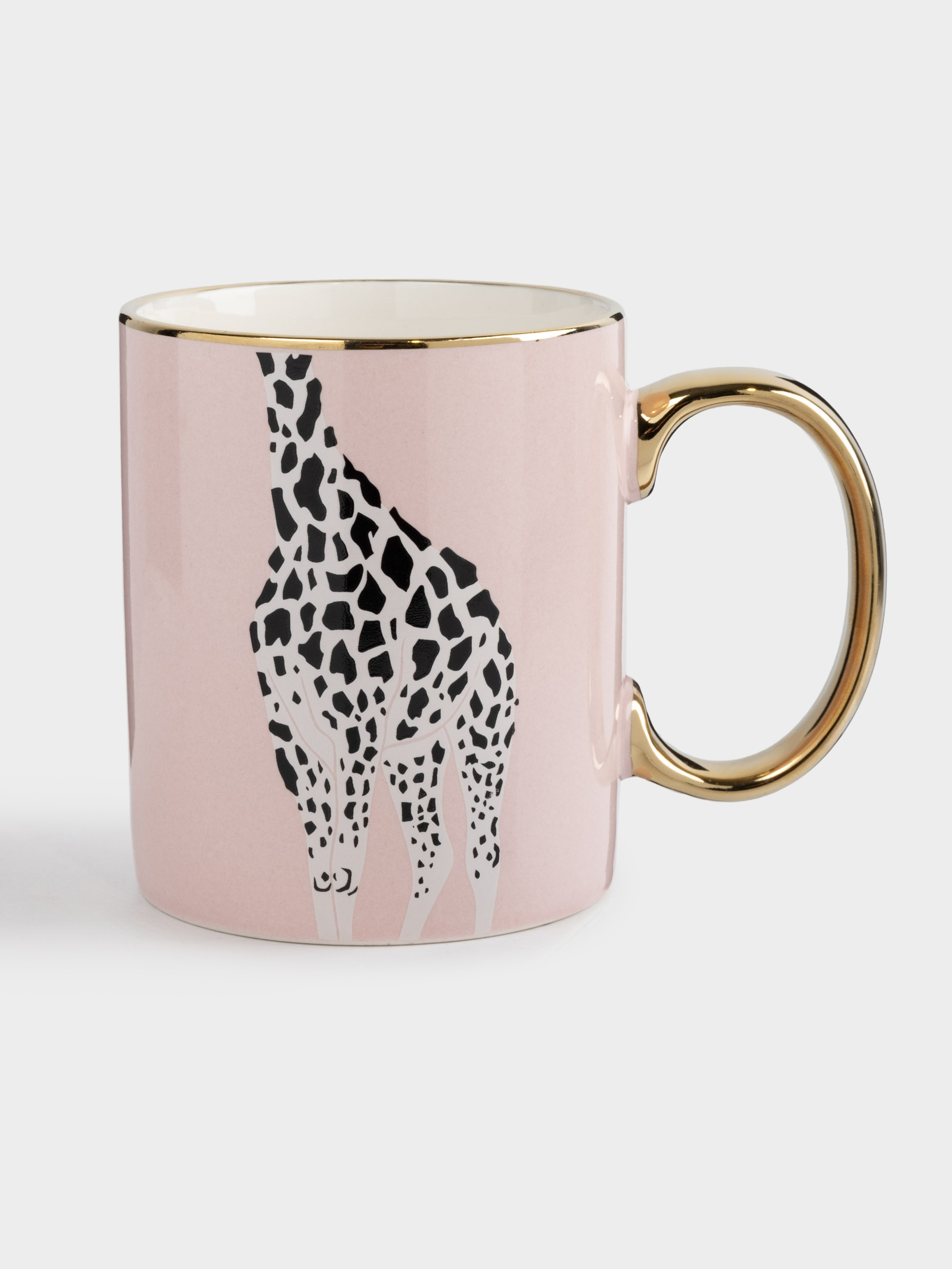 Кружка, 350 мл, фарфор N, розово-золотистая, Жираф, Giraffe, image-0