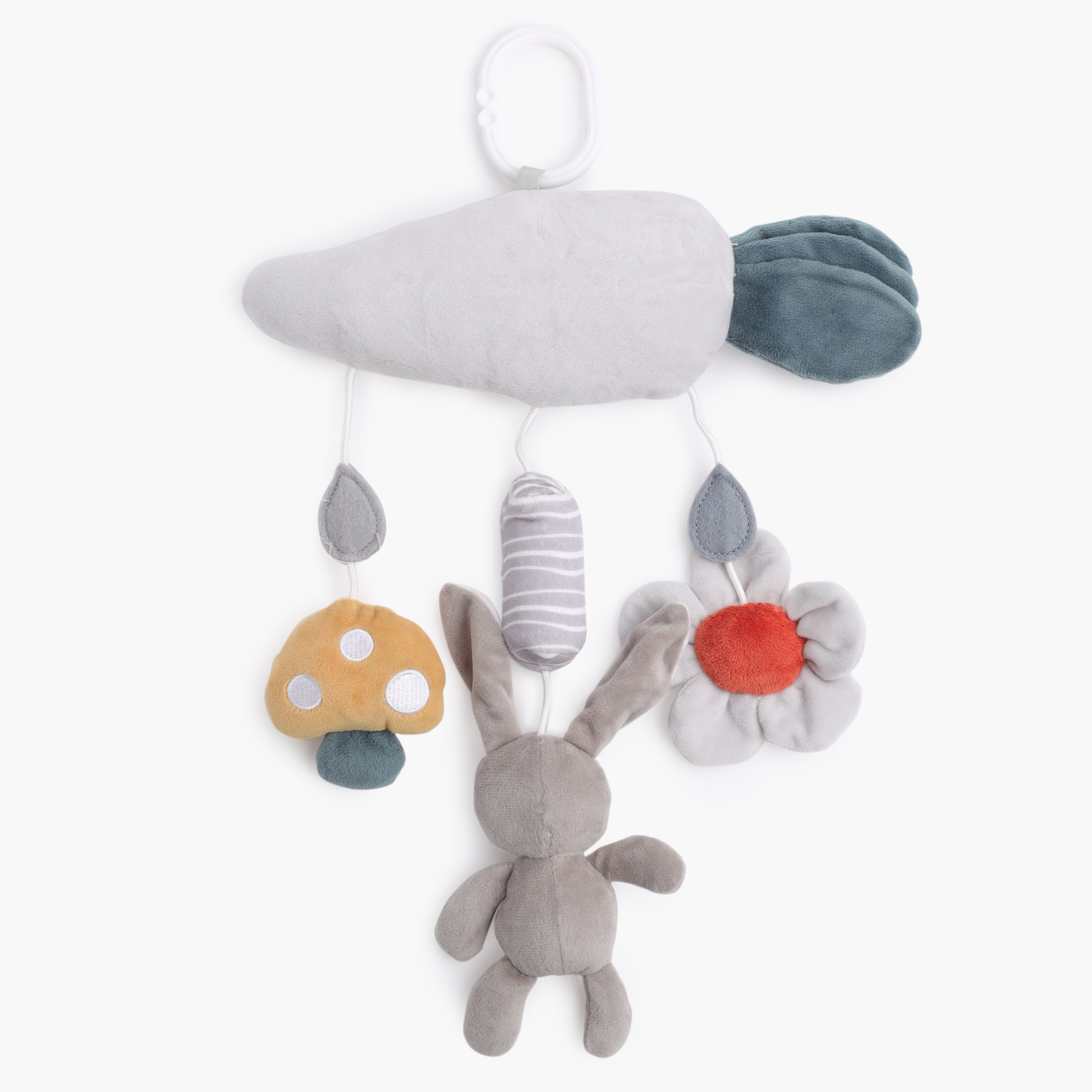 Игрушка, 40х27 см, развивающая, подвесная, полиэстер, серая, Морковка, Cradle, image-3