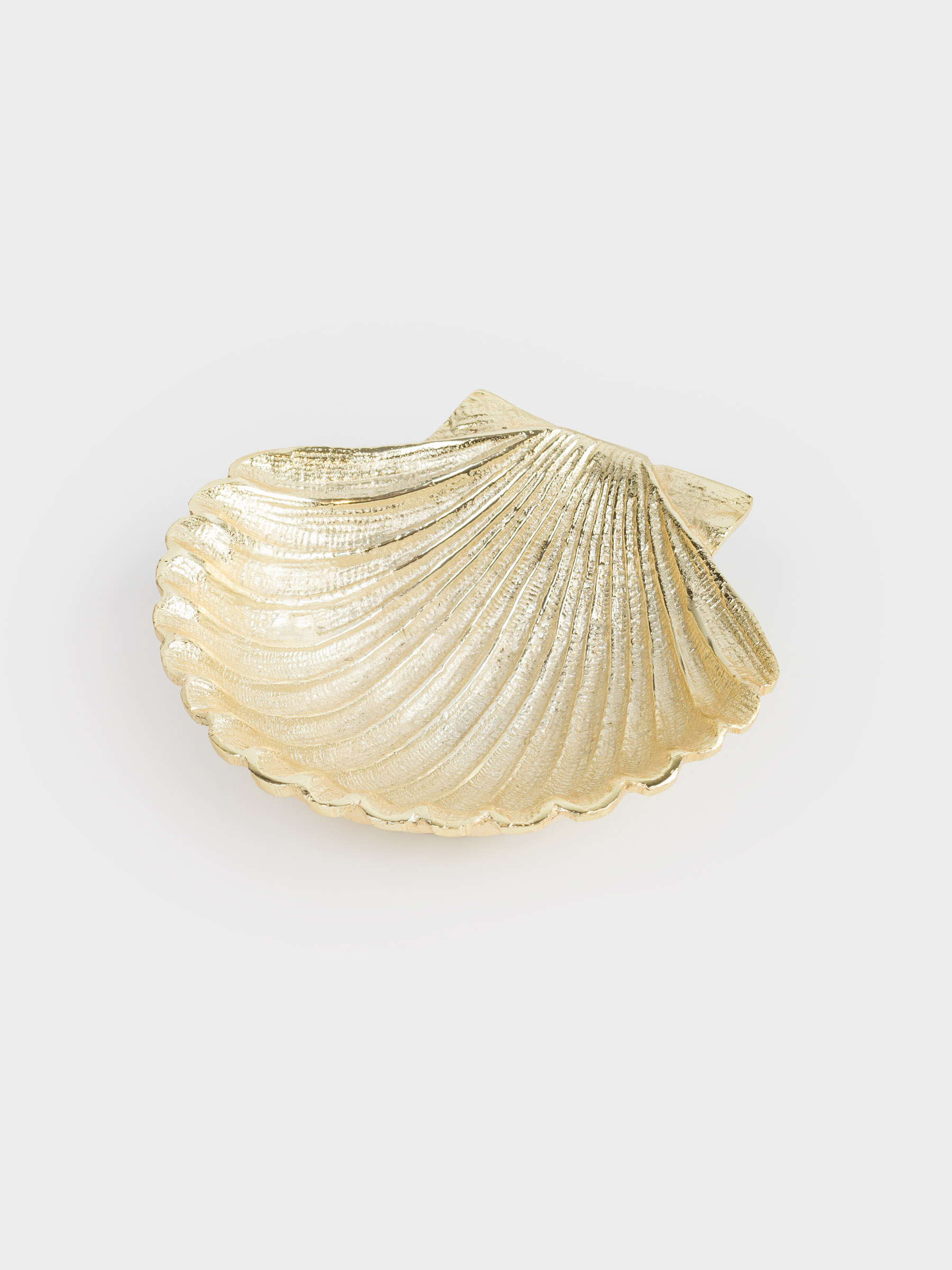 Блюдо декоративное, 13х14 см, металл, золотистое, Ракушка, Fantastic gold, image-0
