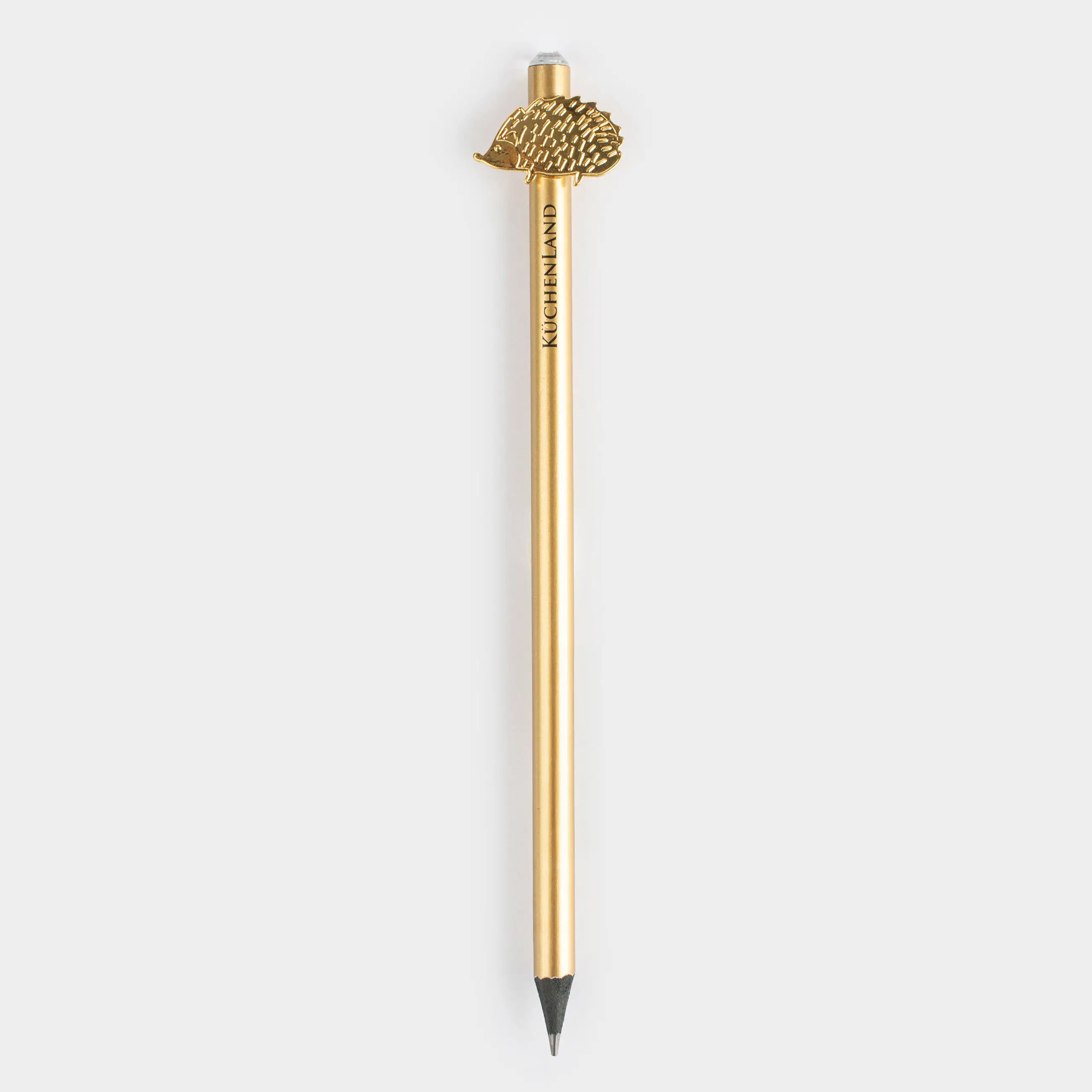 Карандаш, 18 см, чернографитный, с фигуркой, золотистый, Золотистый ежик, Draw figure, image-0