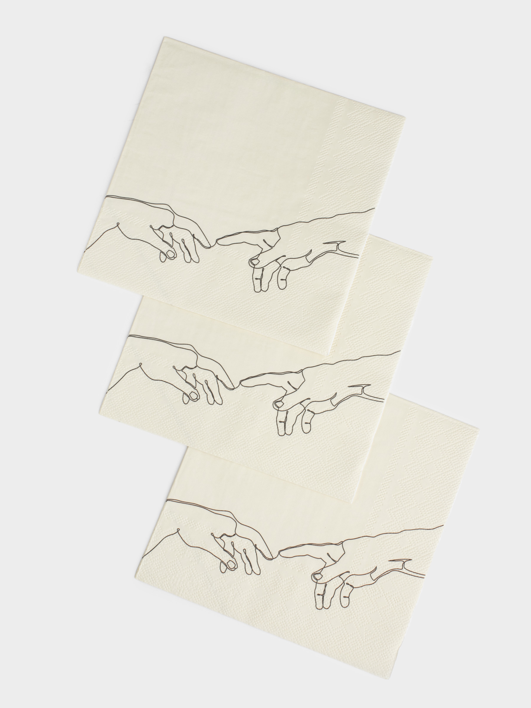 Қағаз майлықтар, 33х33 см, 20 дана, шаршы, ақ, Қолдар, Hand, image-2