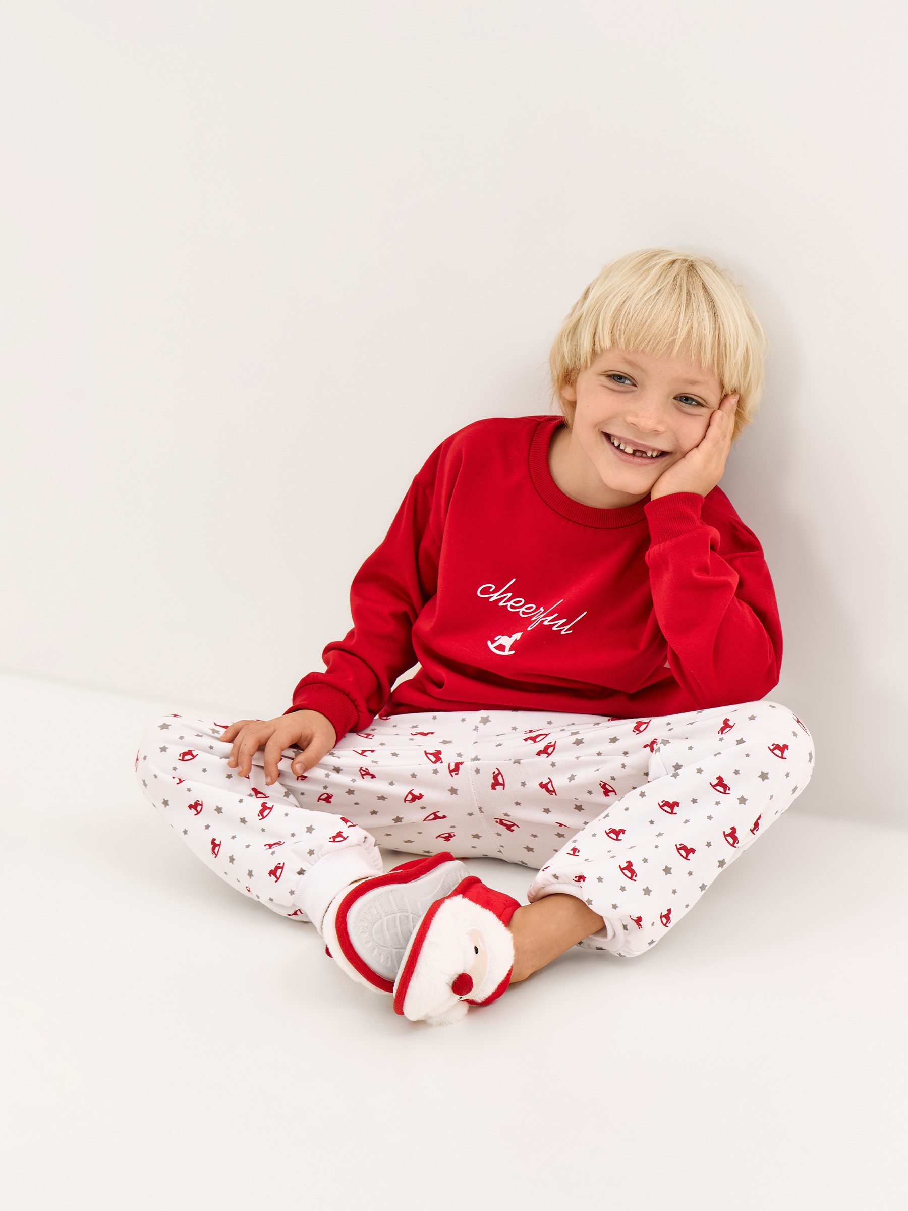 Комплект детский, домашний, р. 104 см, полиэстер/вискоза, красно-белый, Jodie-k, image-7