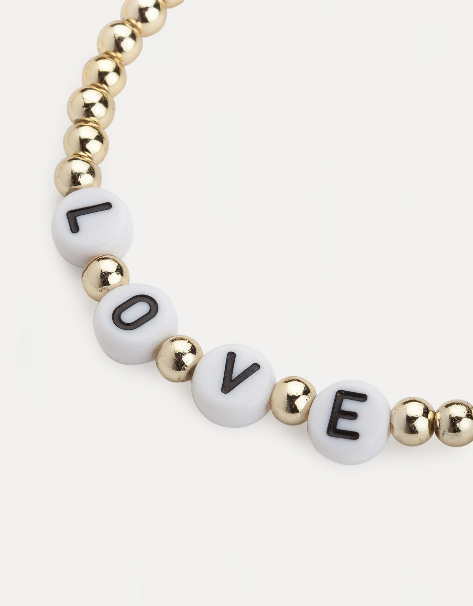 Набор браслетов, 6 см, 4 шт, пластик/стекло, золотистый/цветной, Love, Pearl color, image-3