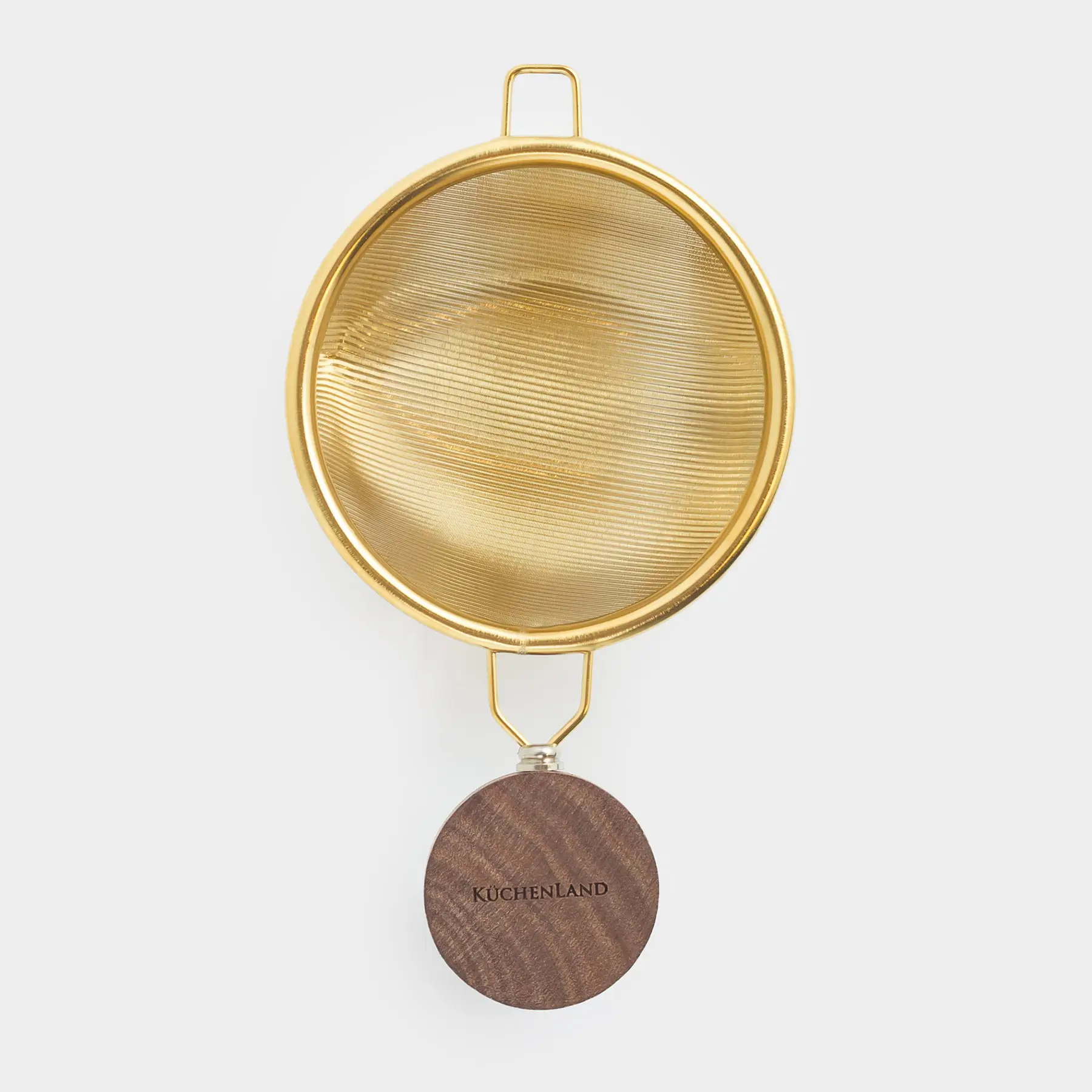 Шай сүзгіші, 14 см, болат/ағаш, алтын, қасық, Classic gold