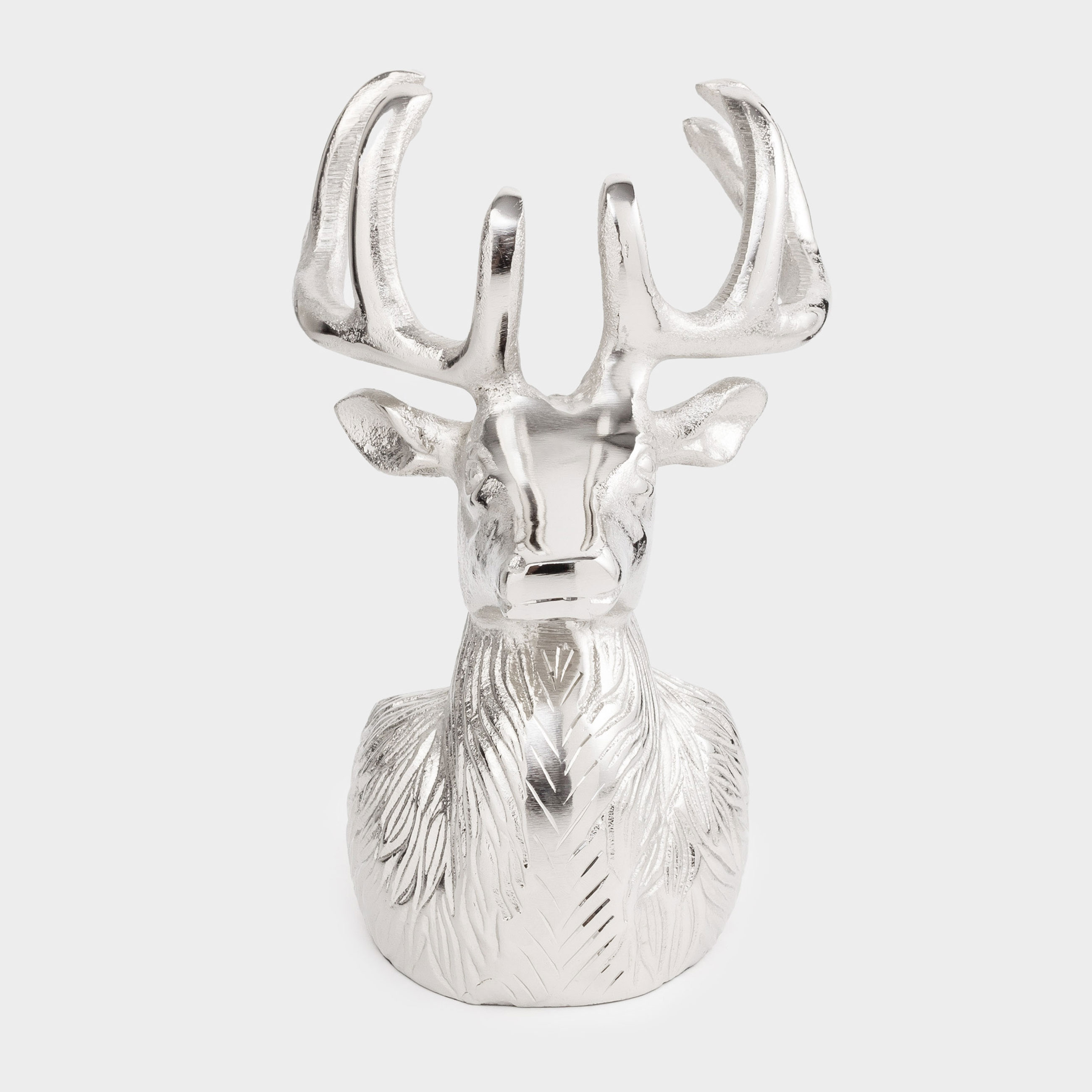 Подставка для бутылки, 20 см, металл, серебристая, Олень, Arctic deer, image-4