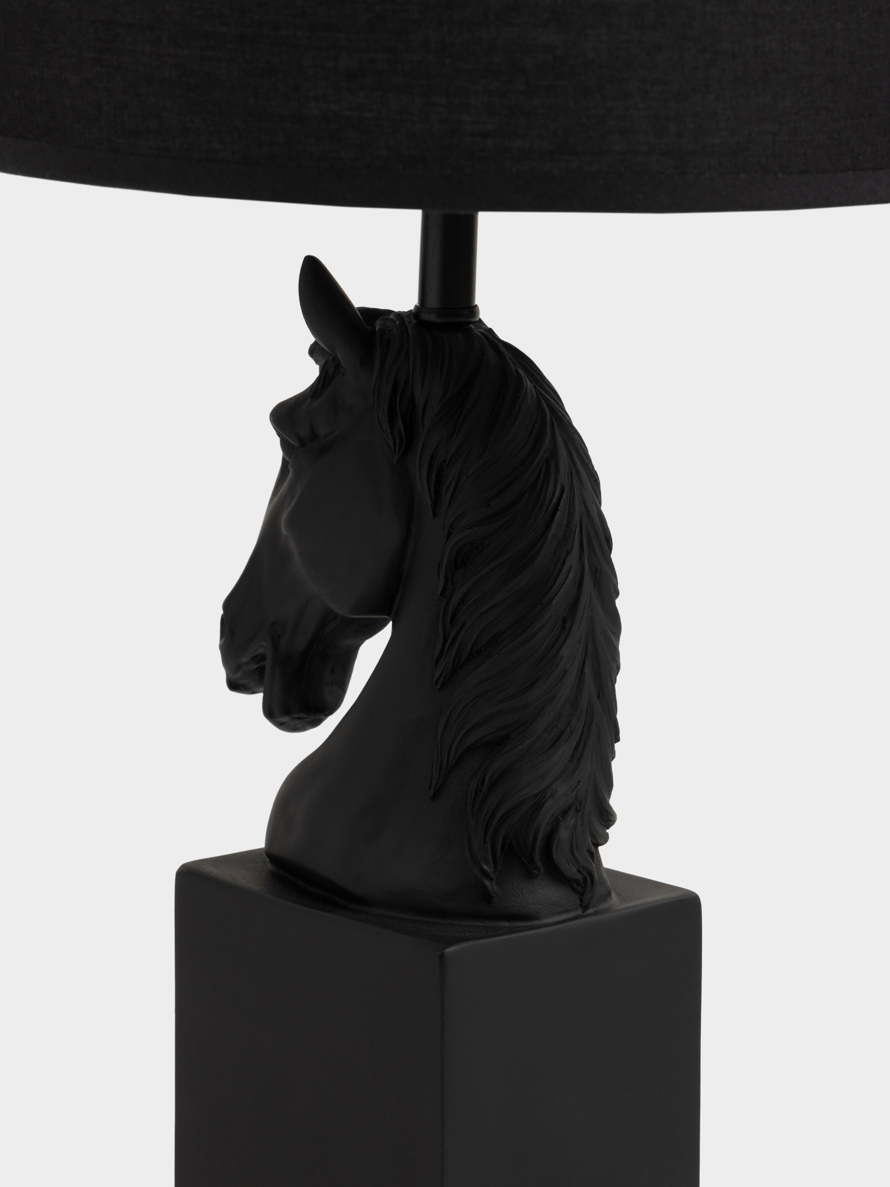Үстел шамы, 44 см, полирезин/полиэстер, қара, Жылқы, Horse black, image-4