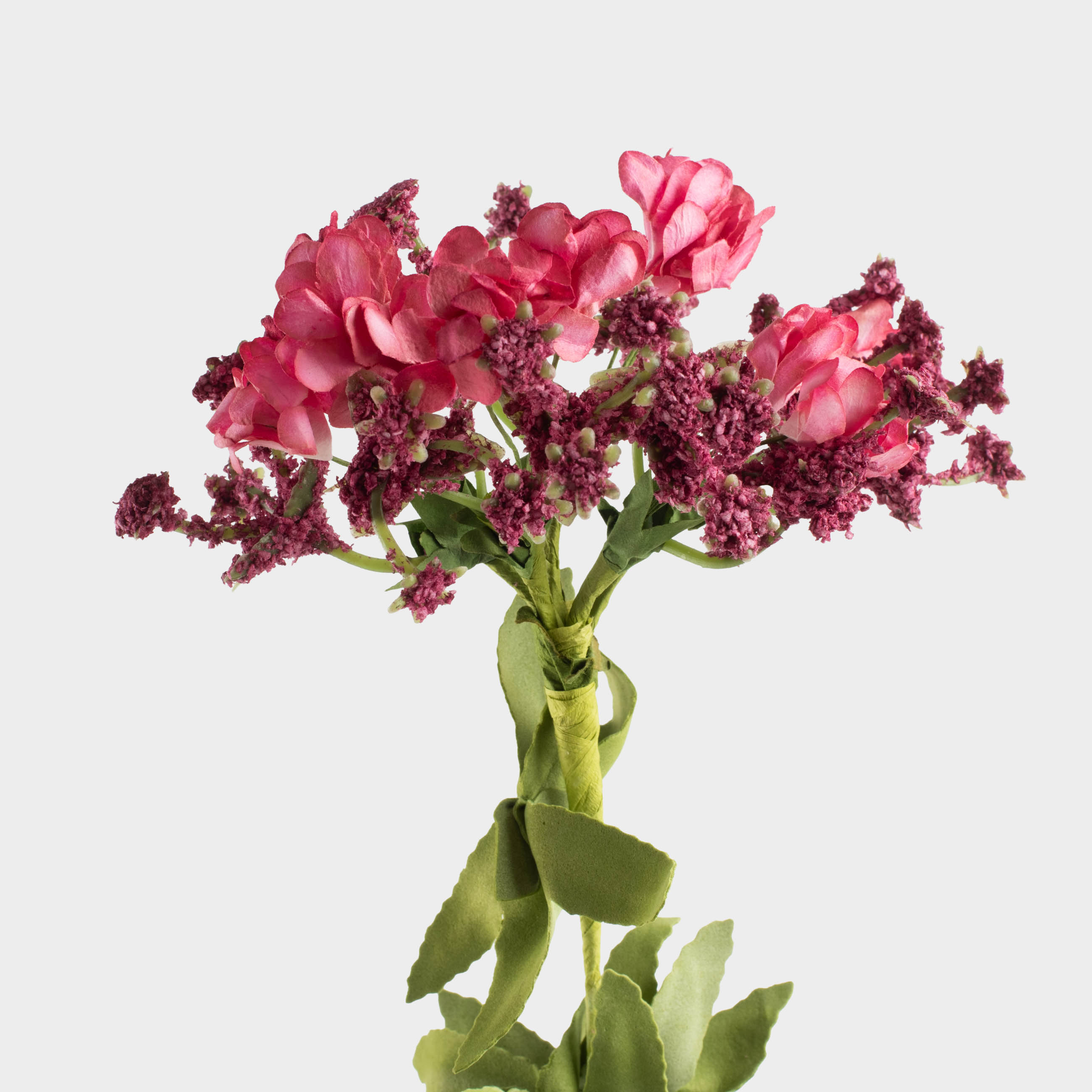 Ветка декоративная, 73 см, пенопласт/бумага, Розовые цветы, Flower garden, image-3