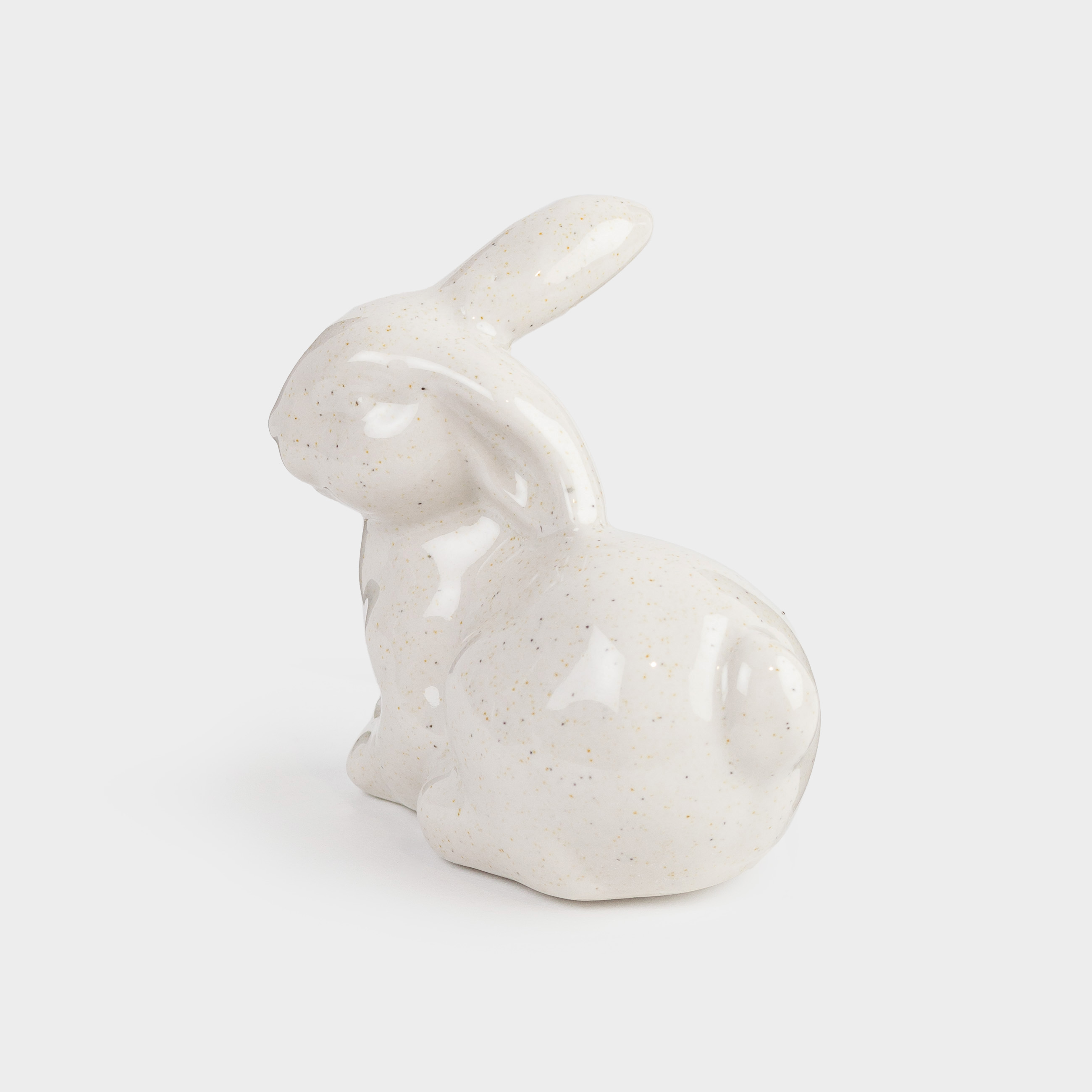 Статуэтка, 7 см, фарфор P, молочная, в крапинку, Кролик лежит, Natural Easter, image-2