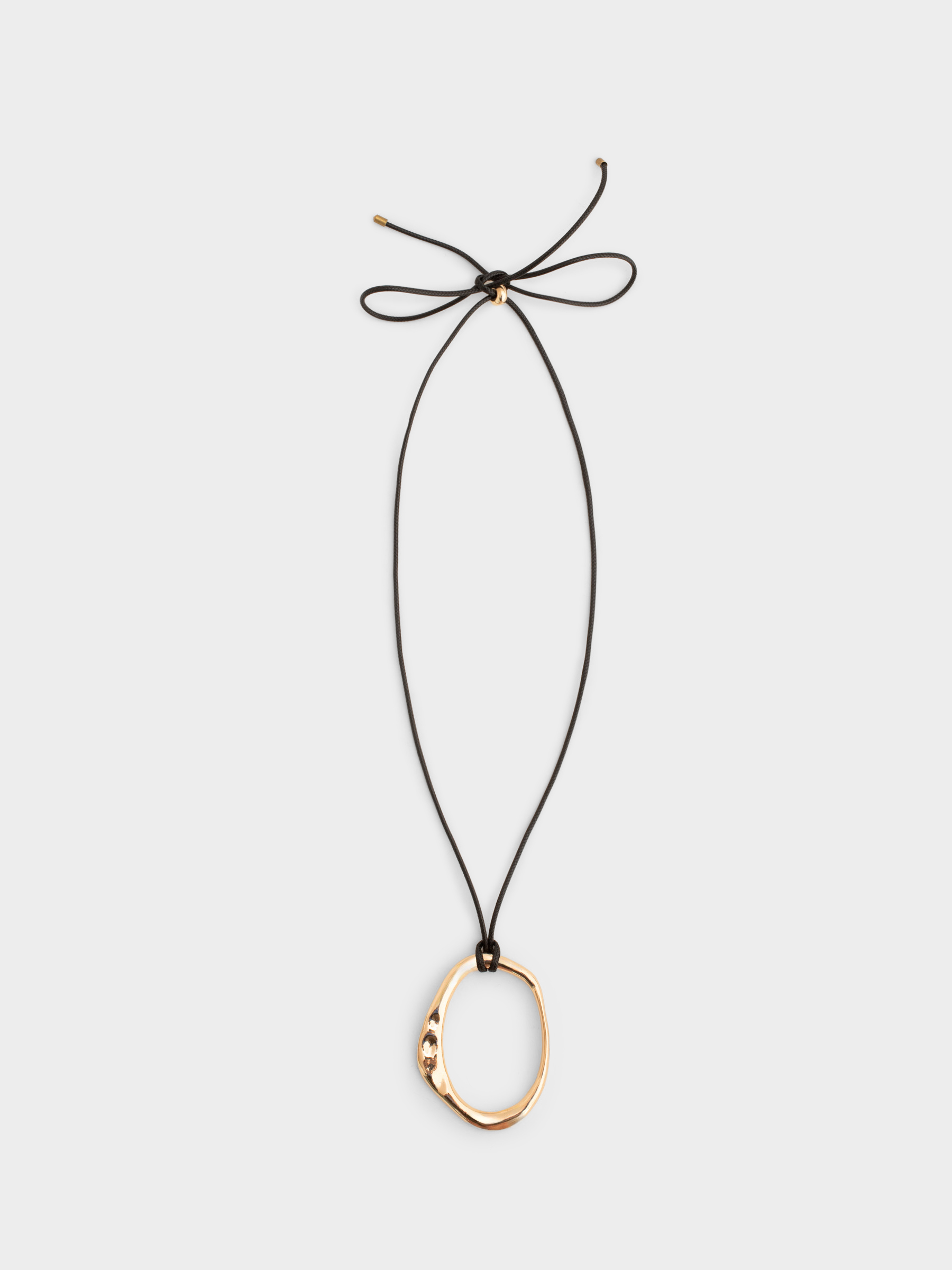 Цепочка-шнурок, 90 см, с подвеской, нейлон/металл, золотистая, Jewelry, image-0
