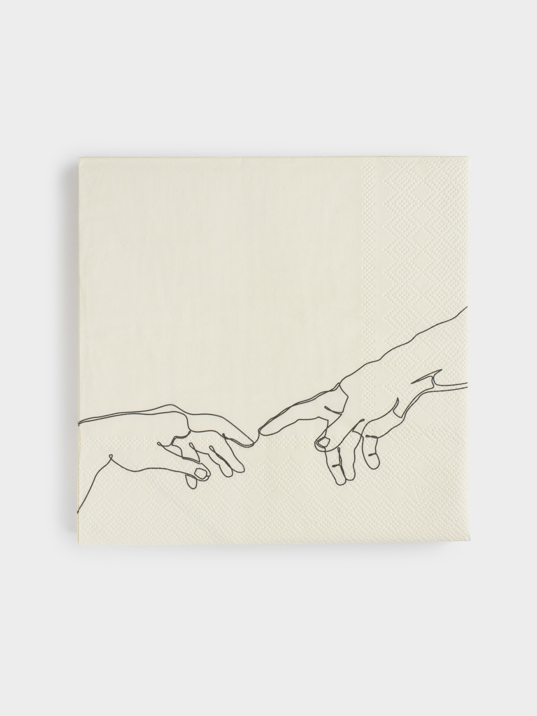 Қағаз майлықтар, 33х33 см, 20 дана, шаршы, ақ, Қолдар, Hand, image-0