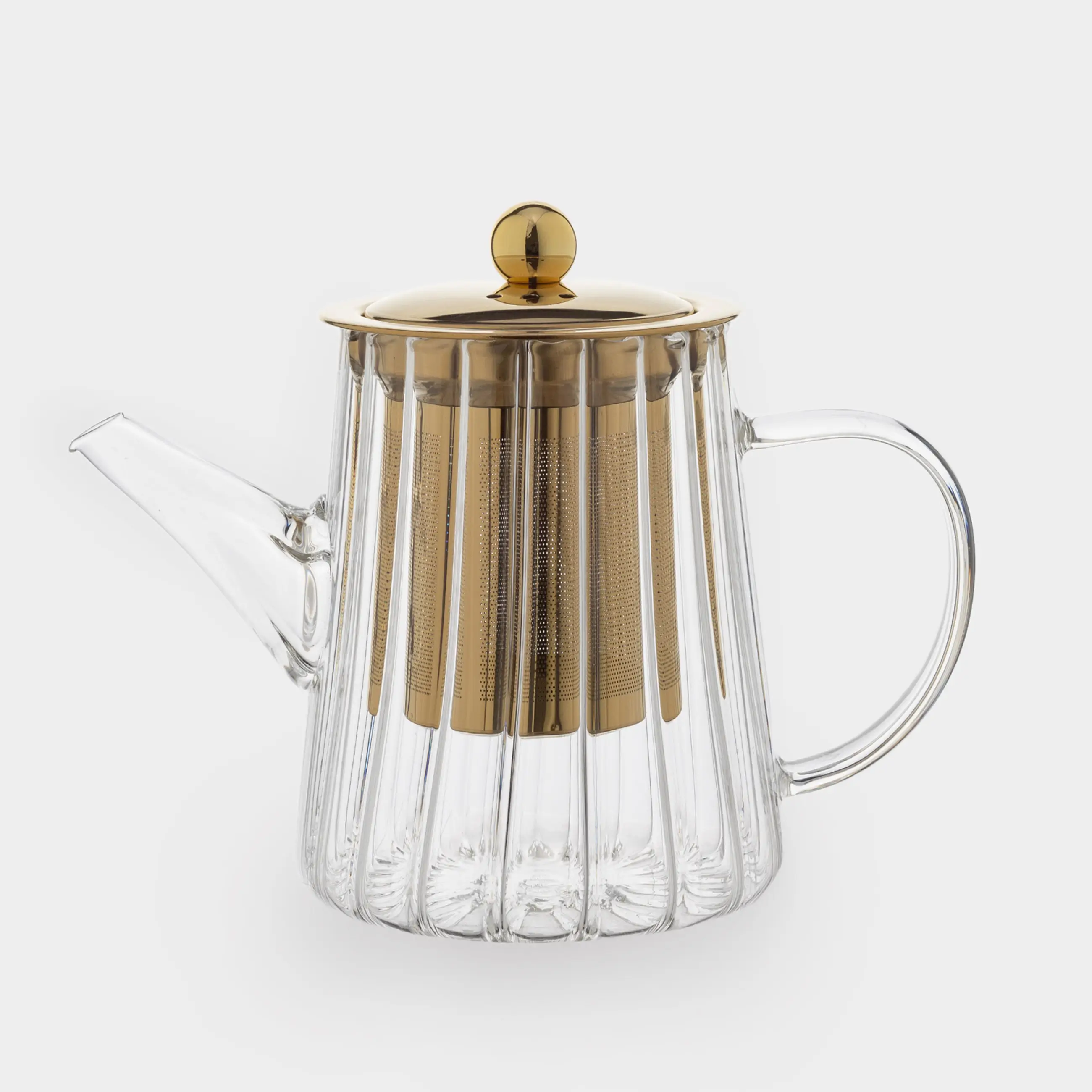 Шайнек, 600 мл, пайдаланылған Шыны / болат, алтын, Camellia gold