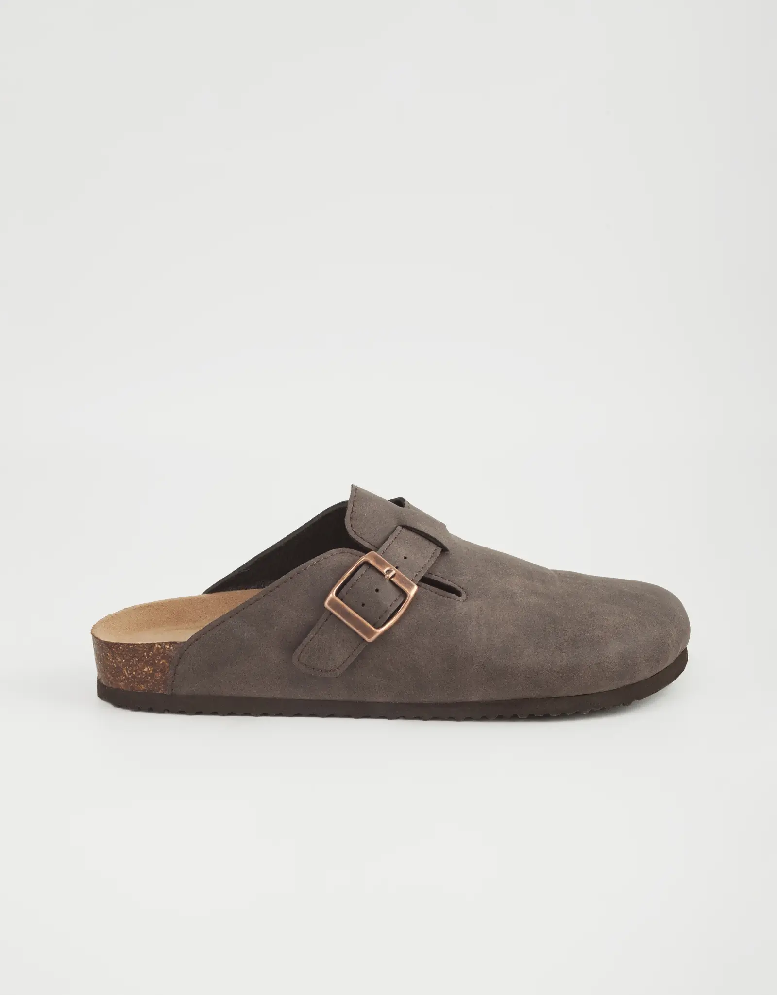 Тапочки женские, с застежкой, искусственная замша, коричневые, Clogs