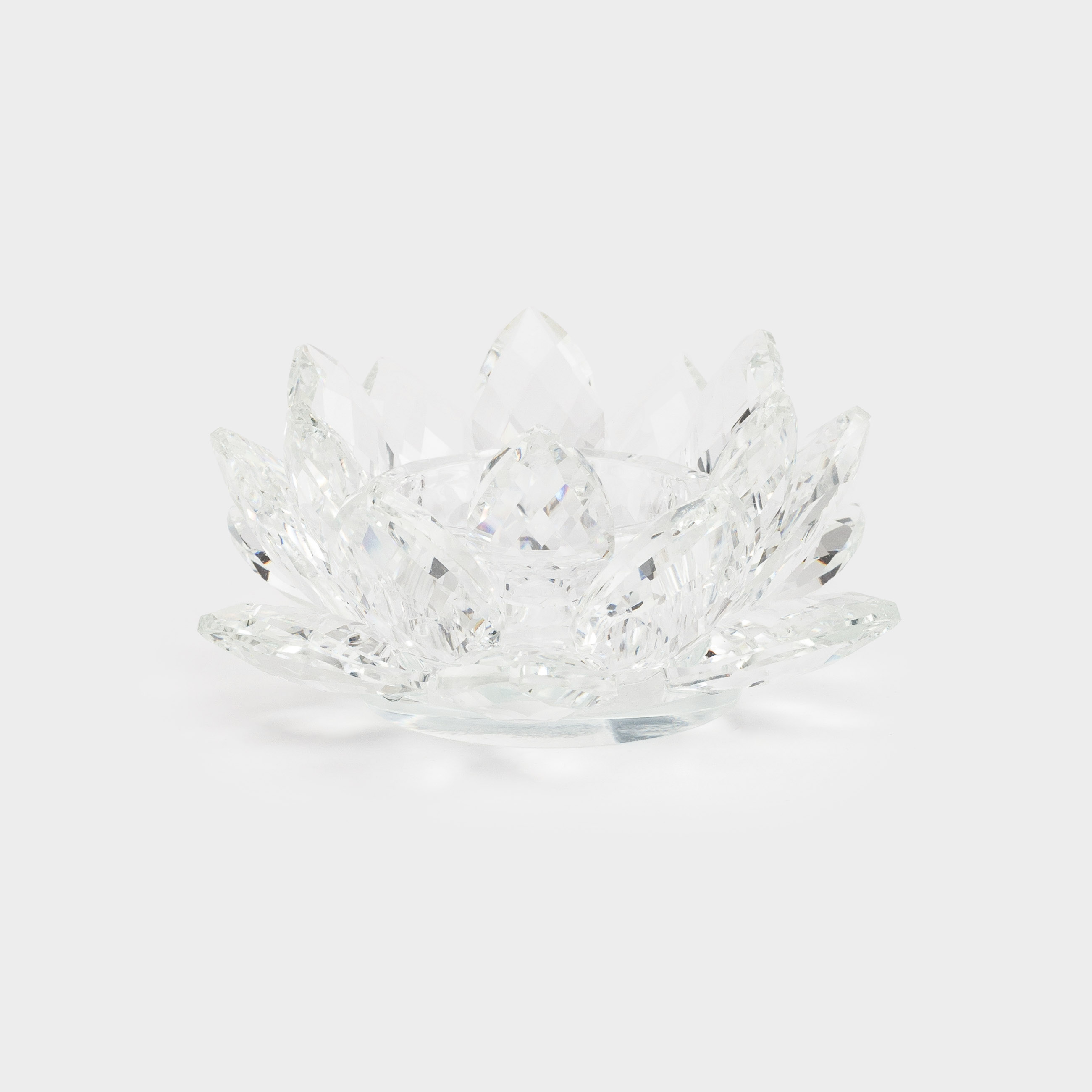Подсвечник, 11 см, для чайной свечи, кристальное стекло, Цветок, Crystal flower, image-1