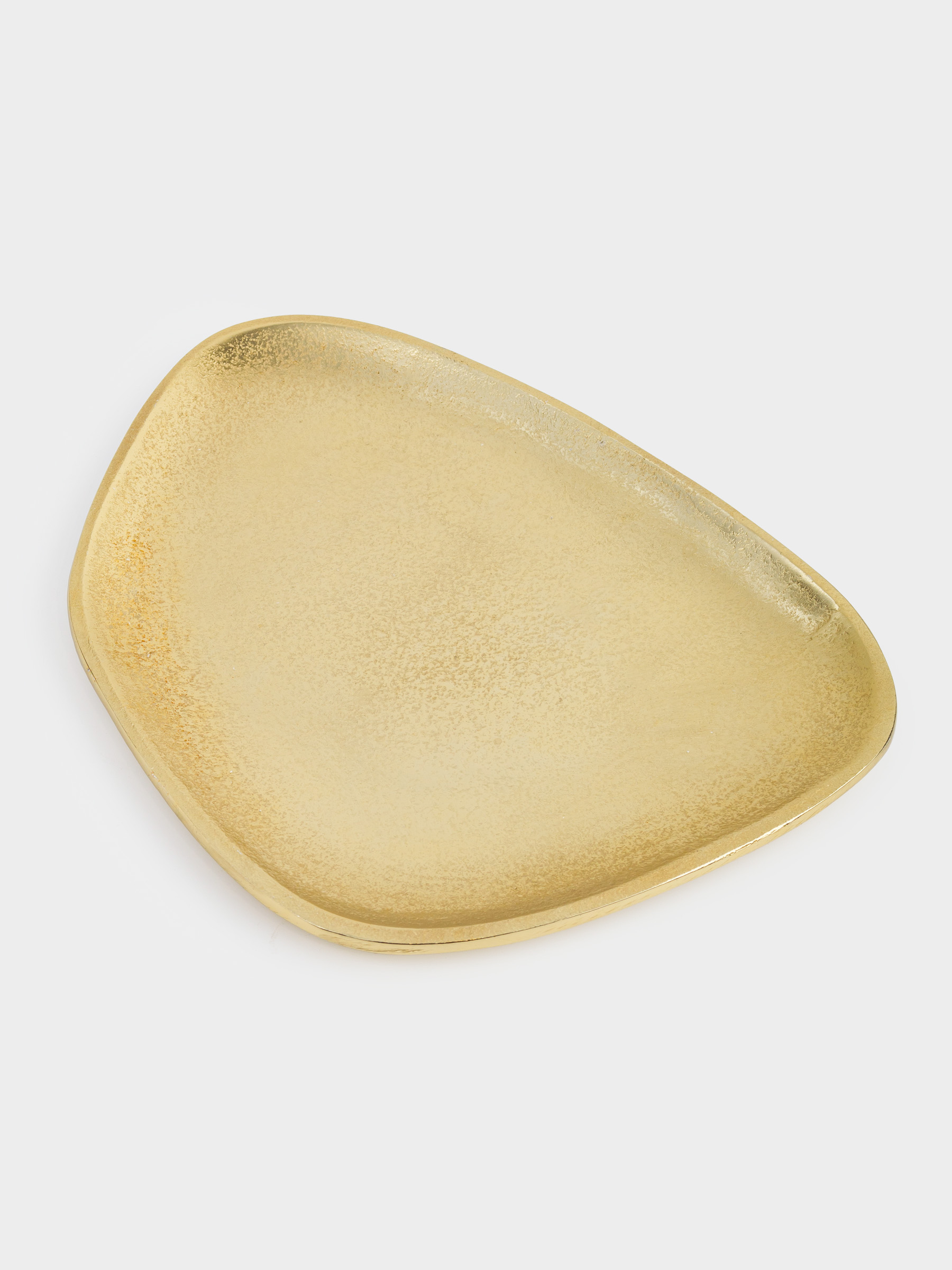 Блюдо декоративное, 20х25 см, металл, золотистое, Камень, Fantastic gold, image-3
