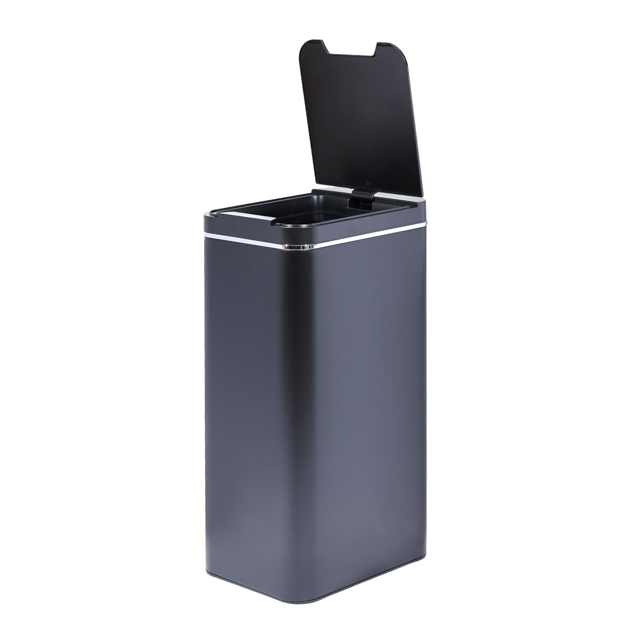 Ведро для мусора, 50 л, сенсорное, металл/пластик, прямоугольное, черное, Style, Sensor Bin изображение № 2