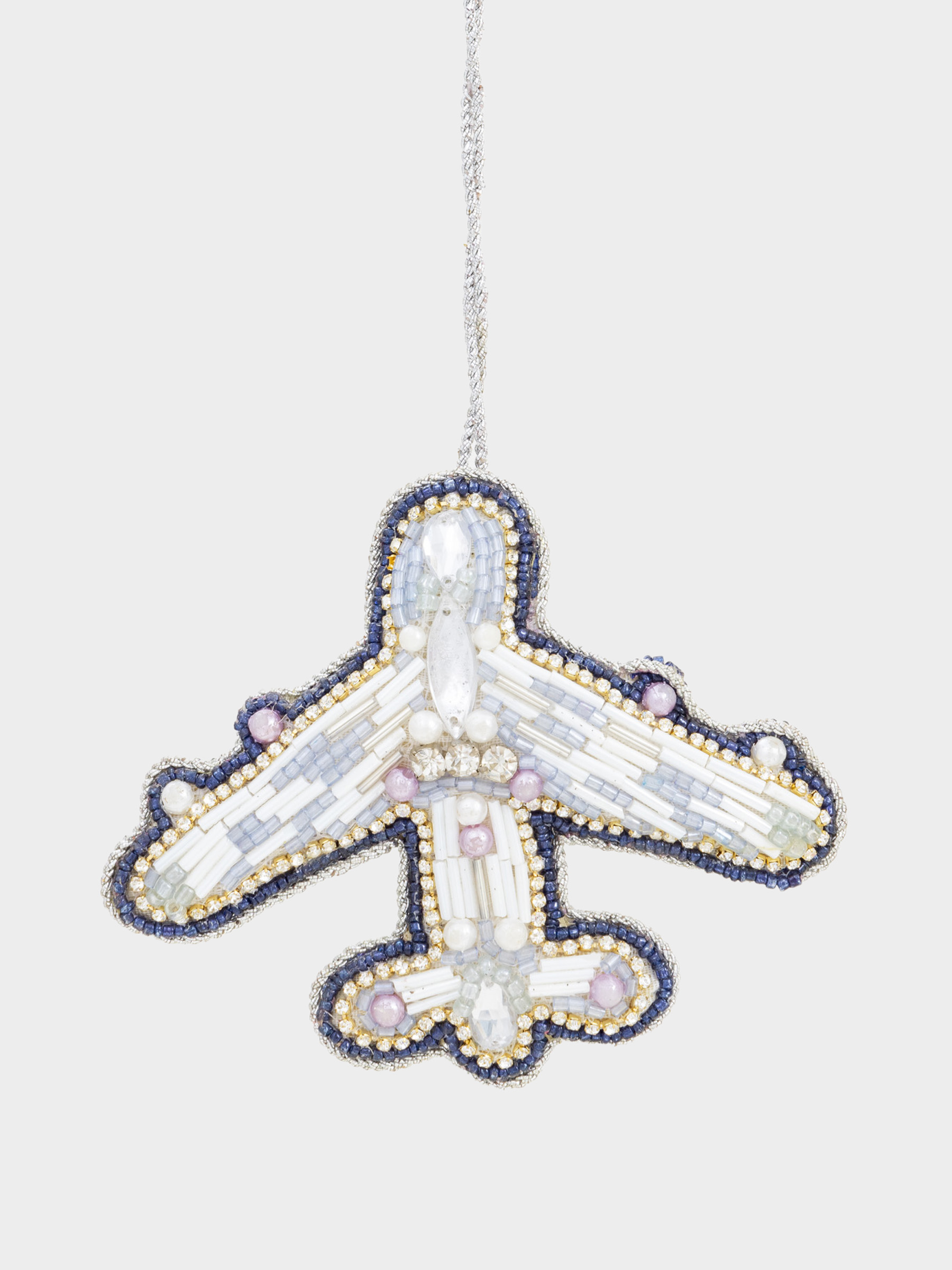 Шырша ойыншығы, 10 см, моншақ/полифилл, көгілдір, Ұшақ, Beads figure, image-0