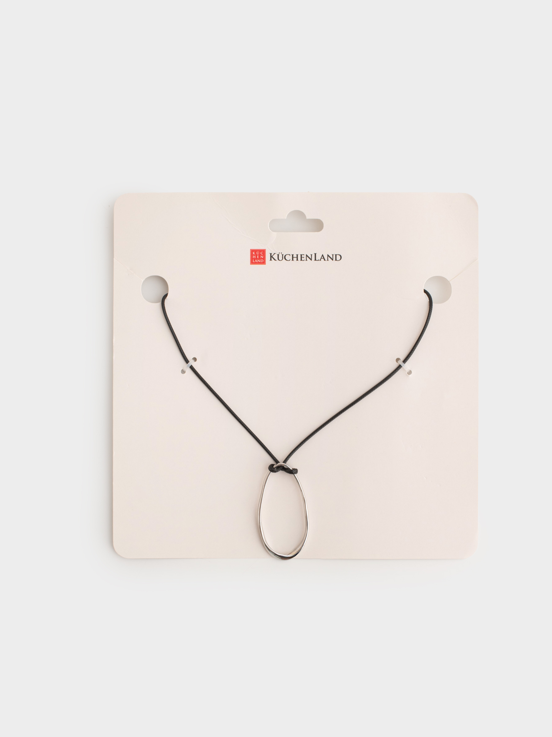 Цепочка-шнурок, 1 м, с подвеской, нейлон/металл, серебристая, Jewelry, image-3