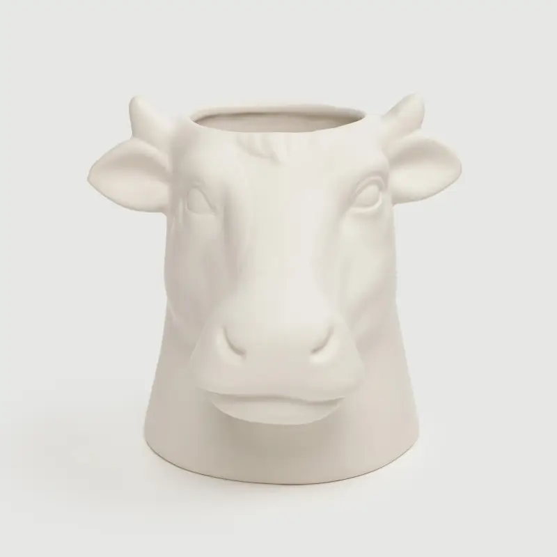 Подставка для кухонных принадлежностей, 15 см, керамика, белая, Корова, Polar bull ,image-0