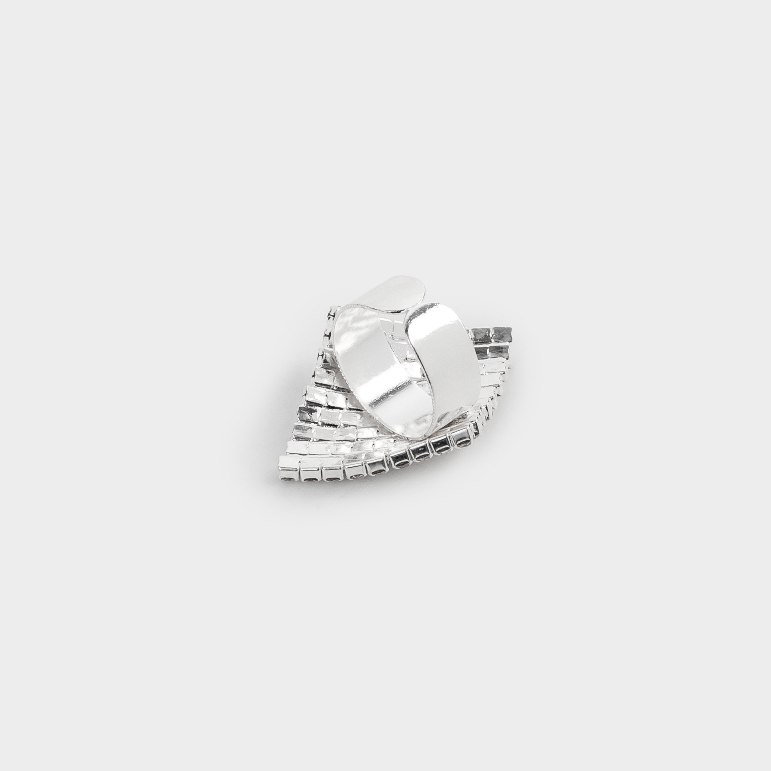 Кольцо, р. S-M, единый размер, металл, серебристое, Кристаллы, Jewelry crystal, image-2
