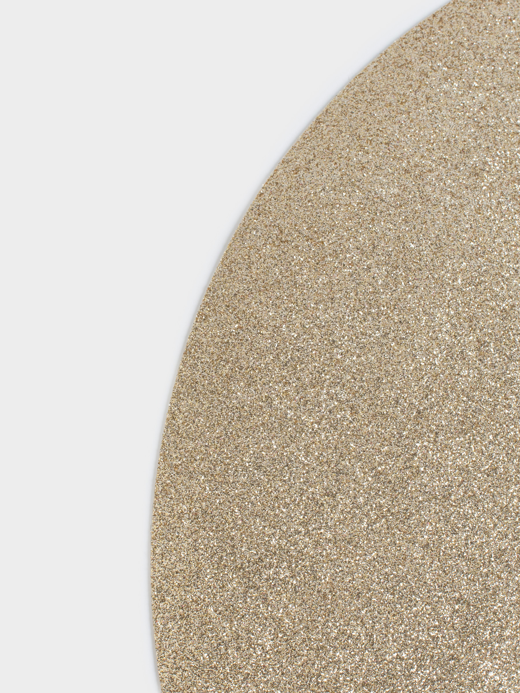 Аспаптарға арналған майлық, 38 см, ПВХ, дөңгелек, шампан, Glitter mat, image-1